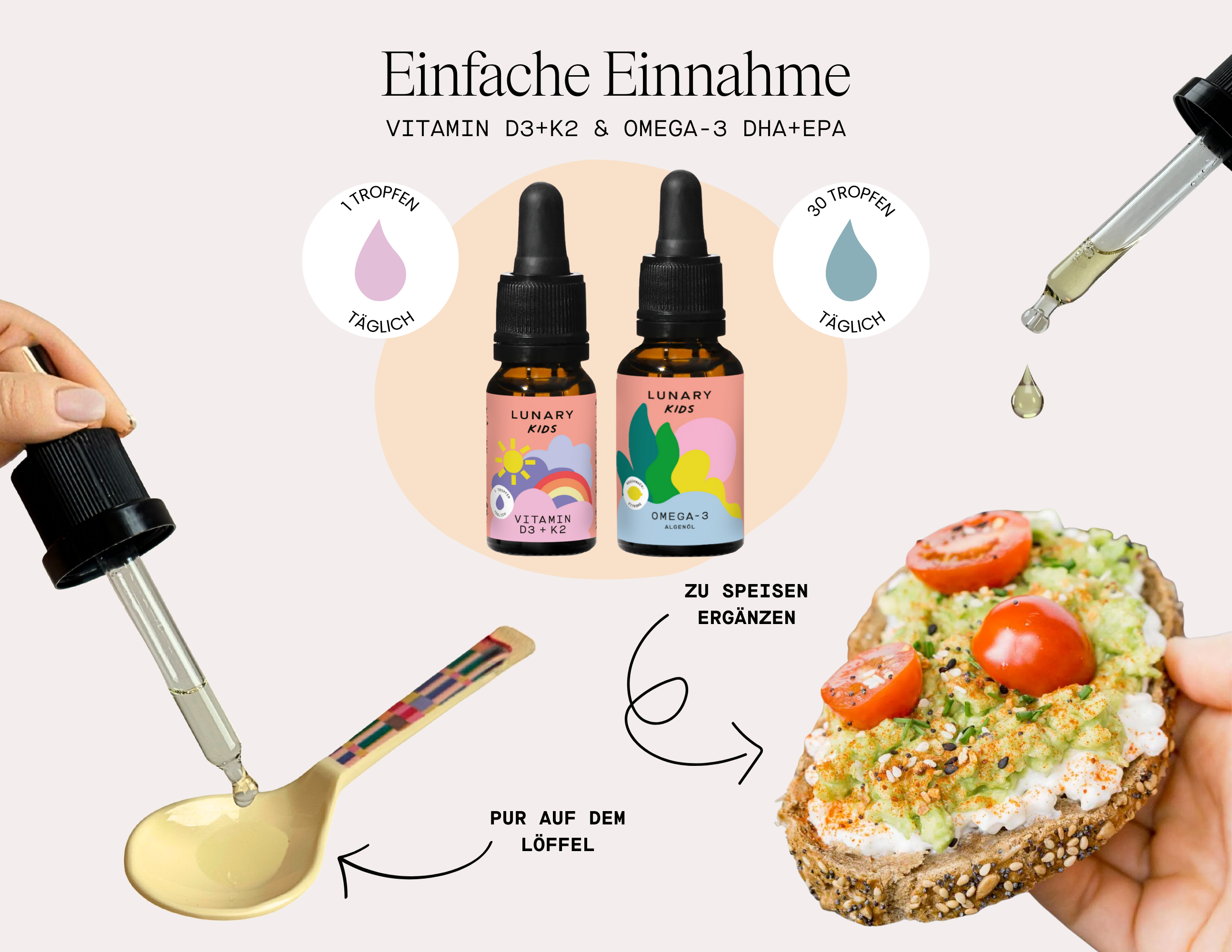 Lunary Kids Vitamin D3 + K2 + Omega +3