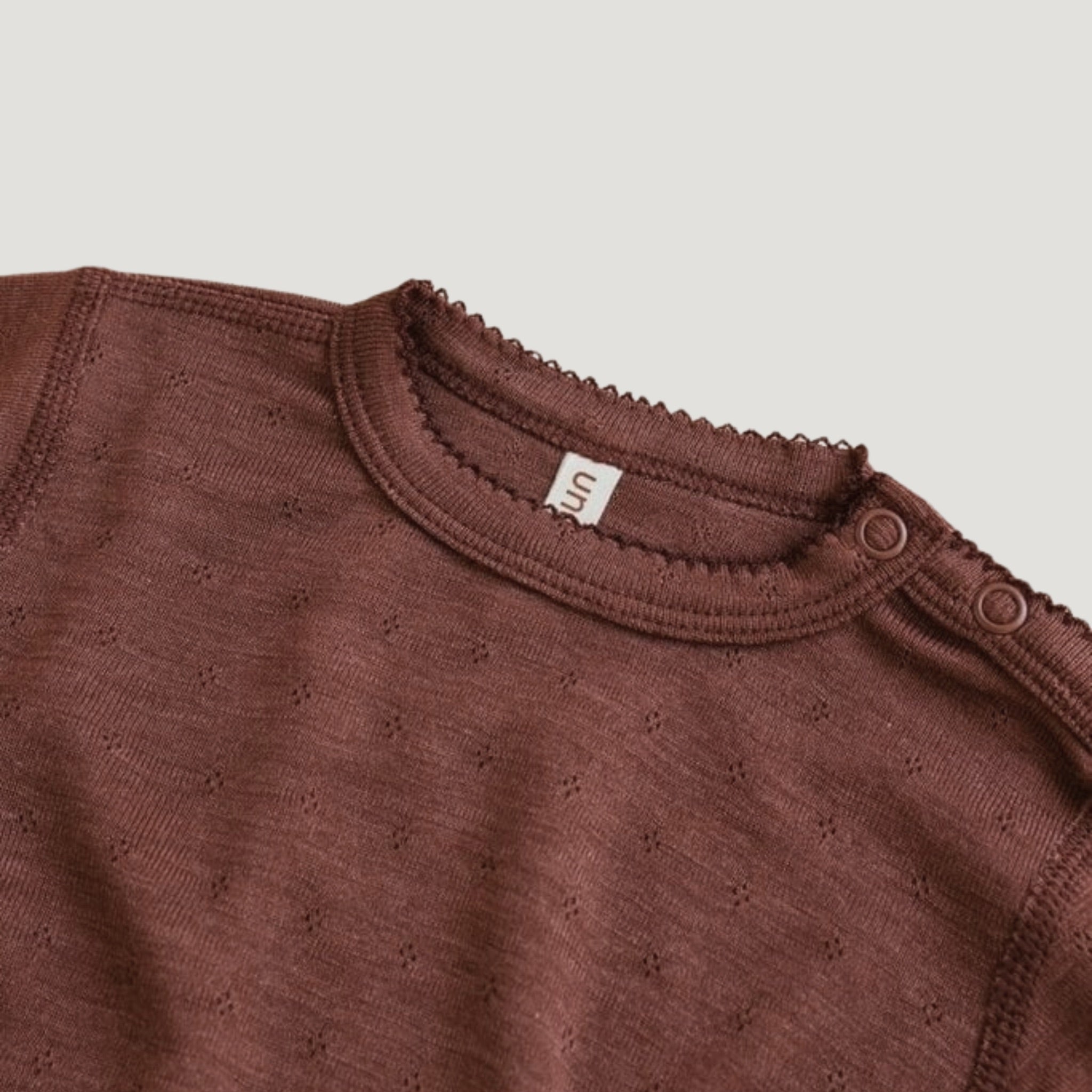 ProduktfotoBody Wolle & Seide Ajour henna-dune Halsausschnitt