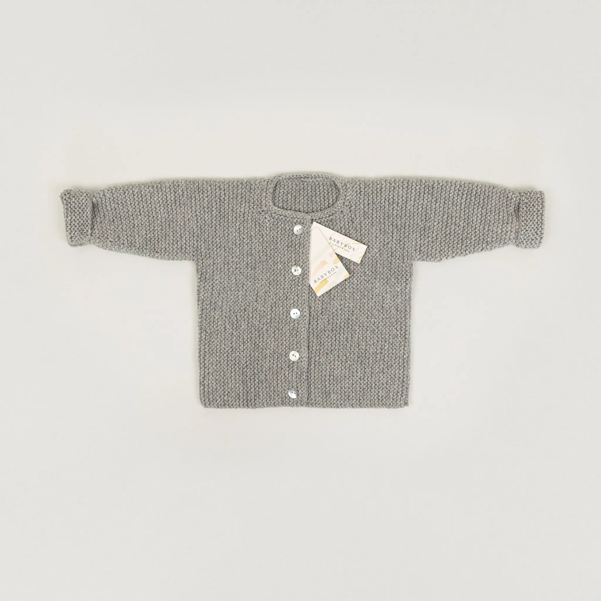 Babybox and Family BabyBox Collection Handmade Strickjacke aus Wolle & Alpaka 1-2J grau-bb #farbe_1-2J #HIDDEN