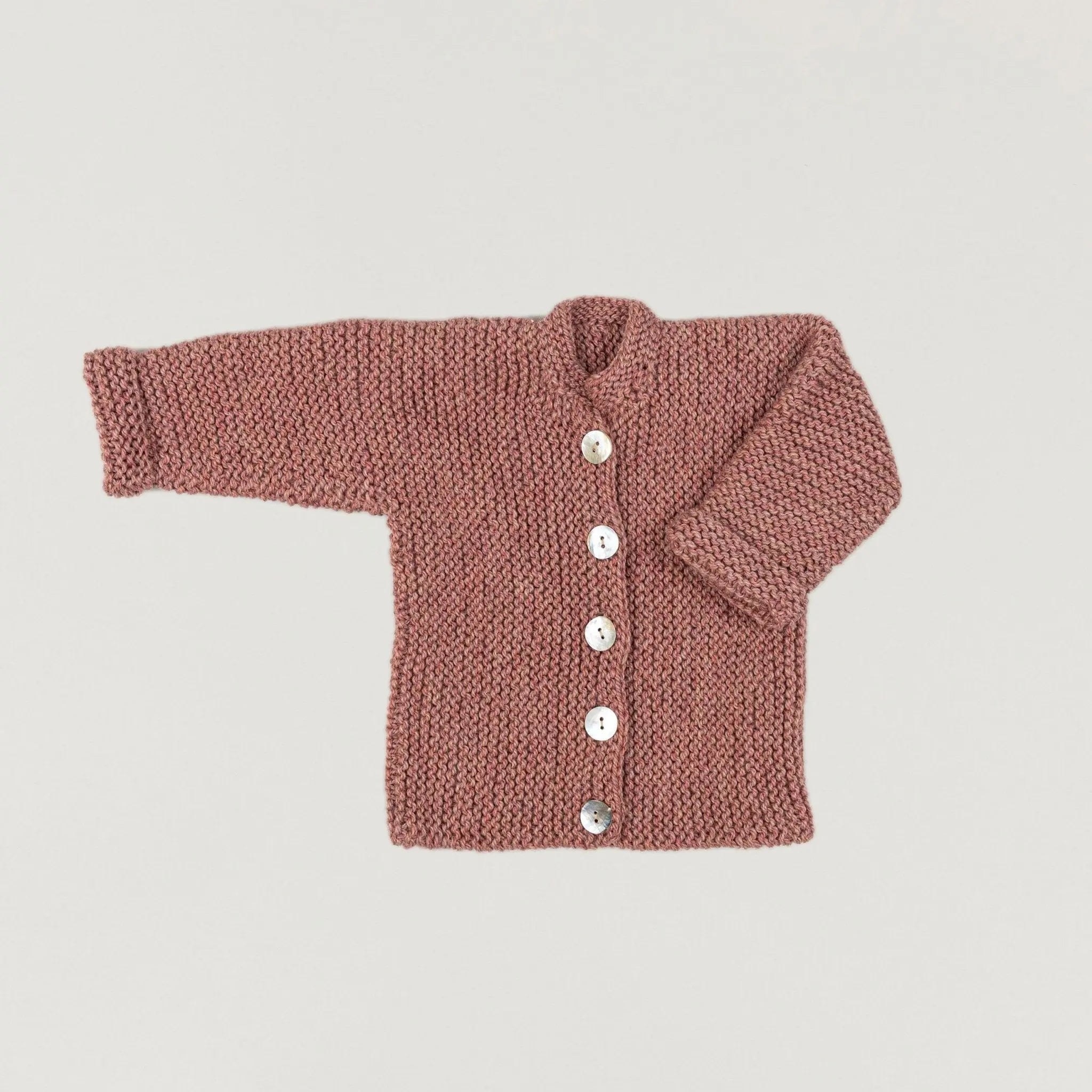 Babybox and Family BabyBox Collection Handmade Strickjacke aus Wolle & Alpaka 1-2J rosewood-bb #farbe_1-2J