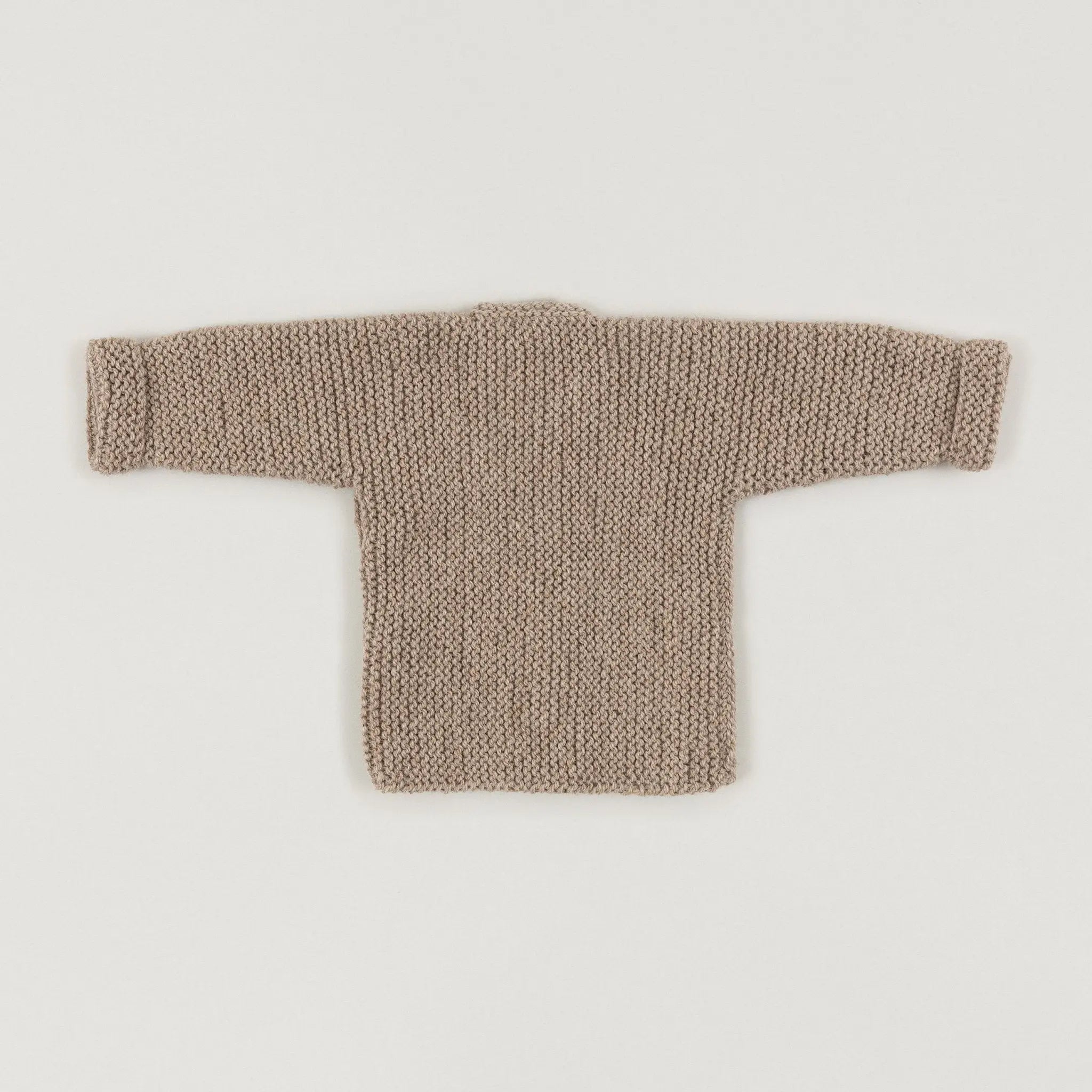 Babybox and Family BabyBox Collection Handmade Strickjacke aus Wolle & Alpaka 6-12m beige-melange-bb #farbe_6-12m