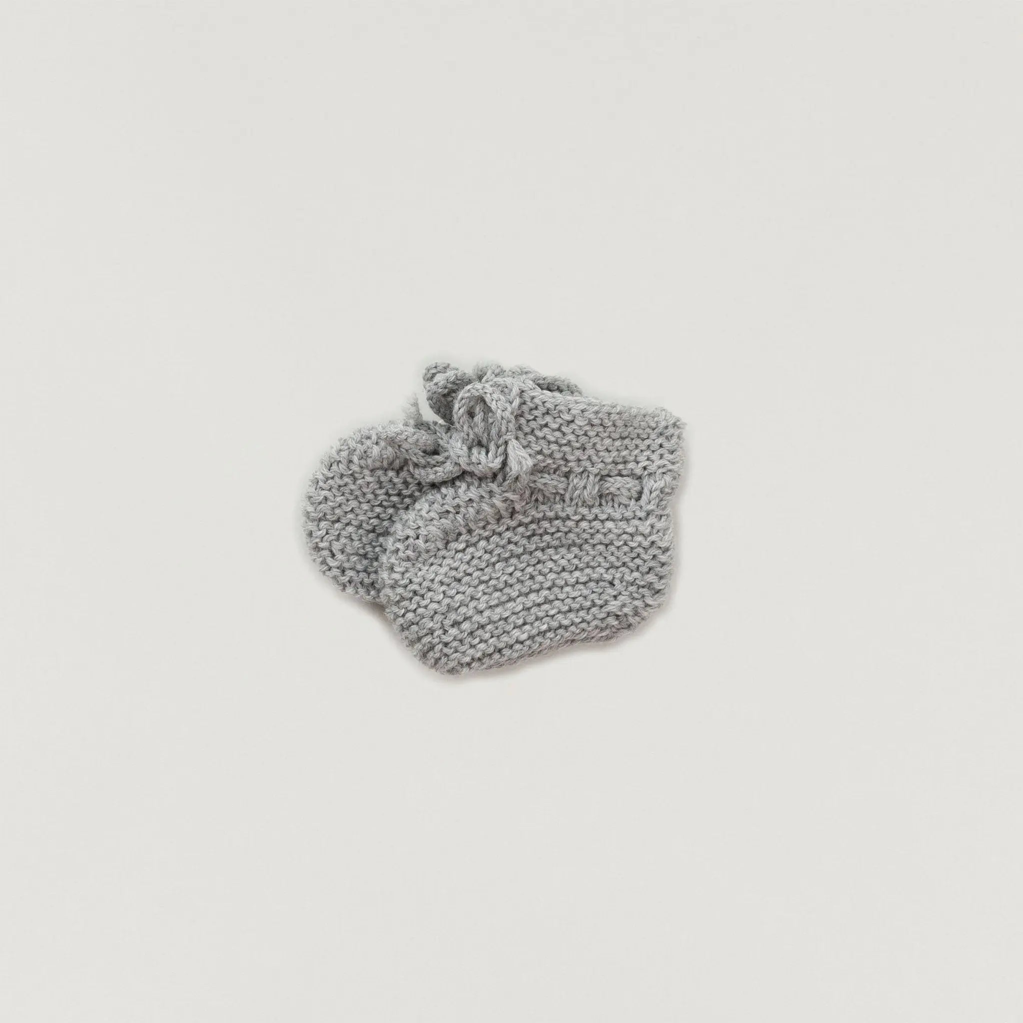 Babybox and Family BabyBox Collection Handmade Strickschuhe aus Merinowolle - GOTS grau-bbh 56/62 #farbe_grau-bbh