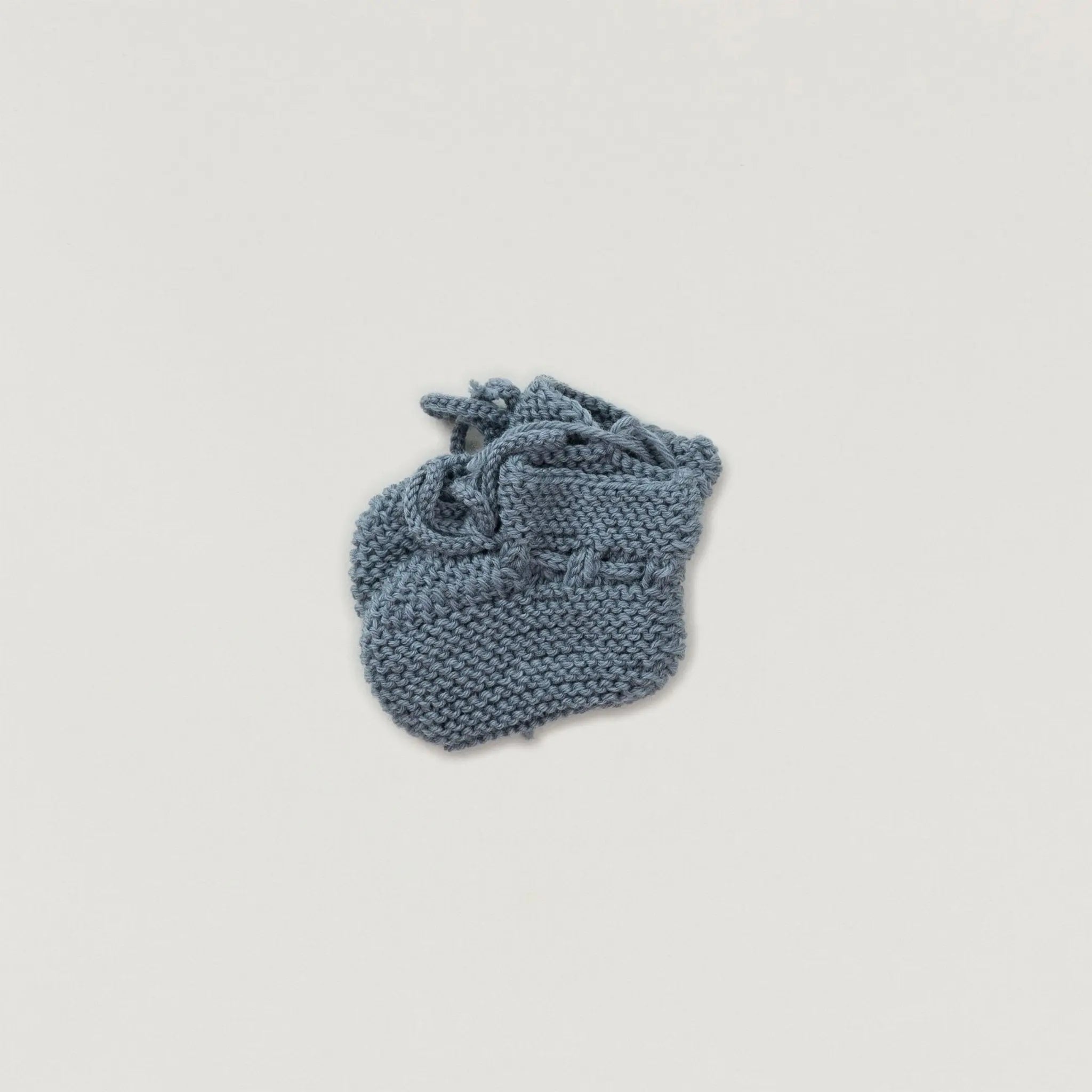 Babybox and Family BabyBox Collection Handmade Strickschuhe aus Merinowolle - GOTS rauchblau-bbh 56/62 #farbe_rauchblau-bbh
