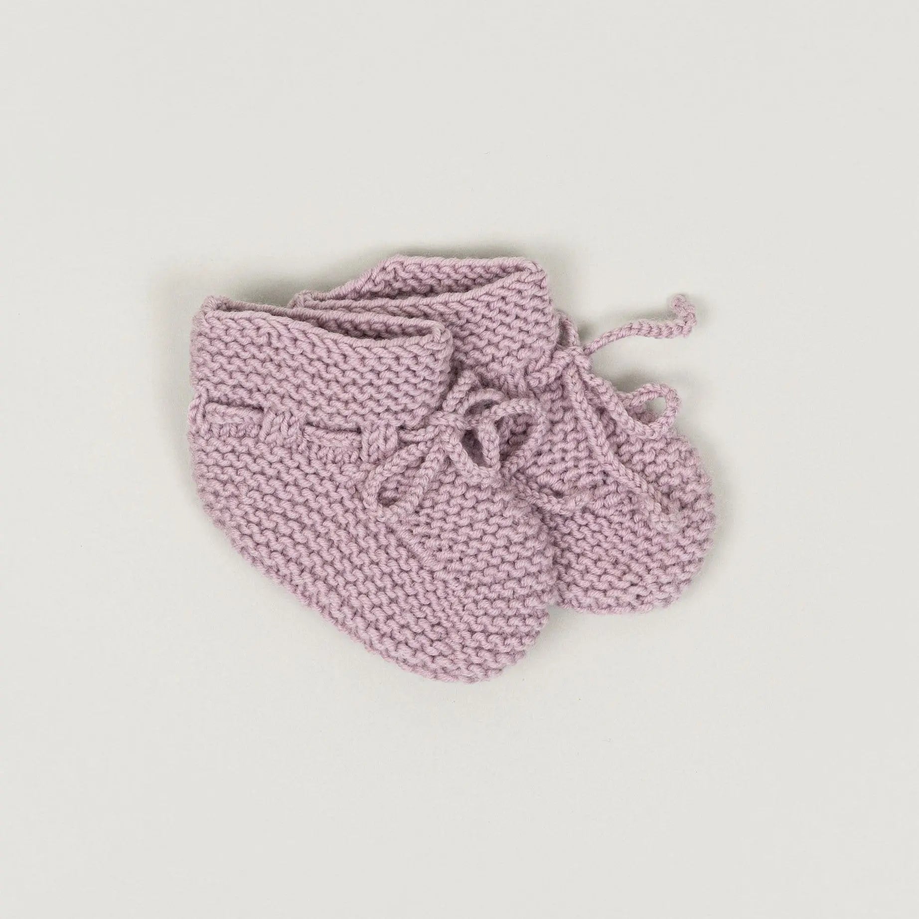 Babybox and Family BabyBox Collection Handmade Strickschuhe aus Wolle - Auslauffarben 56/62 altrosa #farbe_56/62