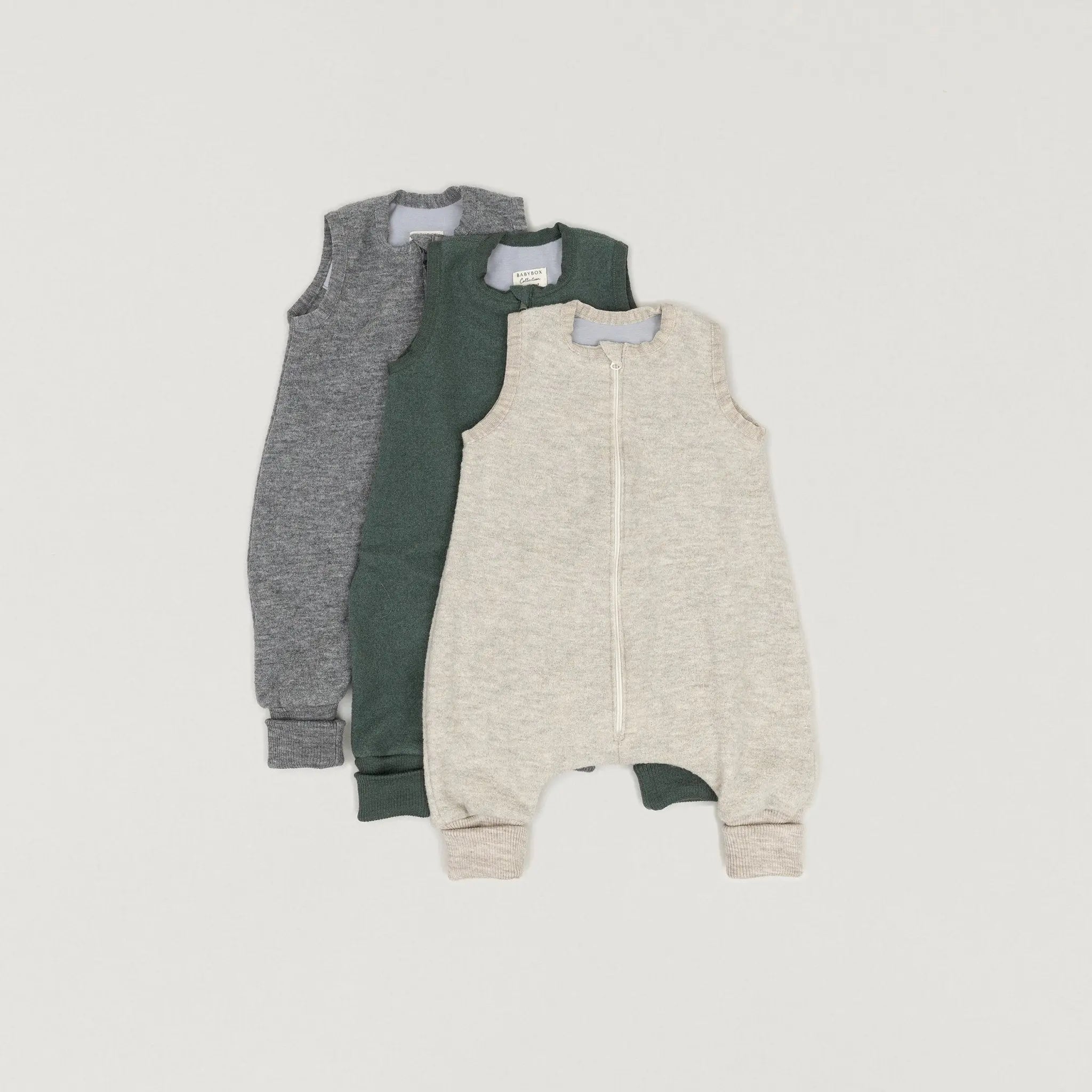 Babybox and Family BabyBox Collection Schlafsack mit Bein ohne Arm aus Wollwalk 74/80 schiefer-ocker-bbc #farbe_74/80