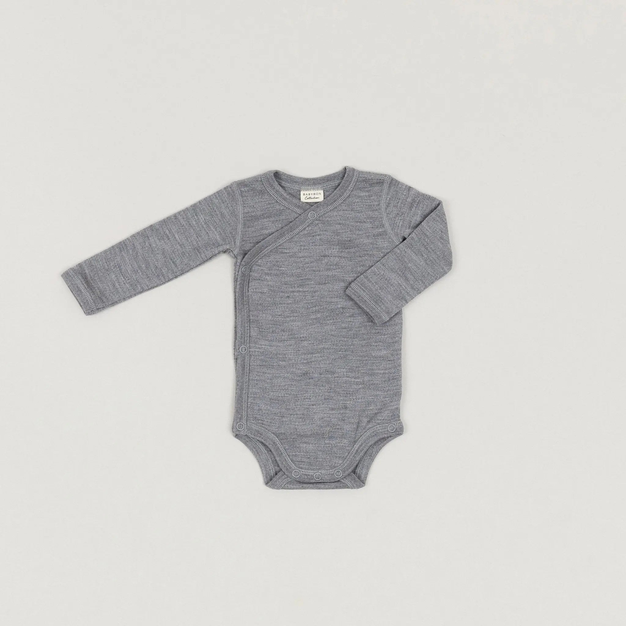 Babybox and Family BabyBox Collection Wickelbody aus Wolle & Seide light-grey-melange-bbcws 50 #farbe_light-grey-melange-bbcws