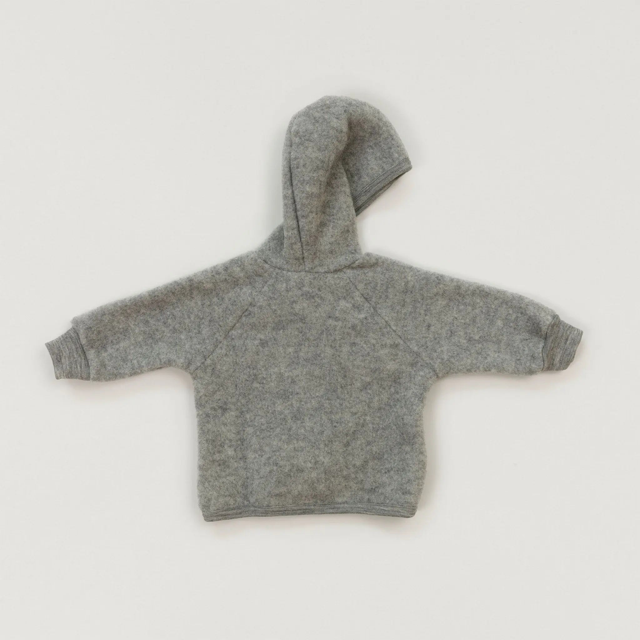 Babybox and Family Engel Kapuzenjacke aus Wollfleece hellgrau 62/68 #farbe_hellgrau