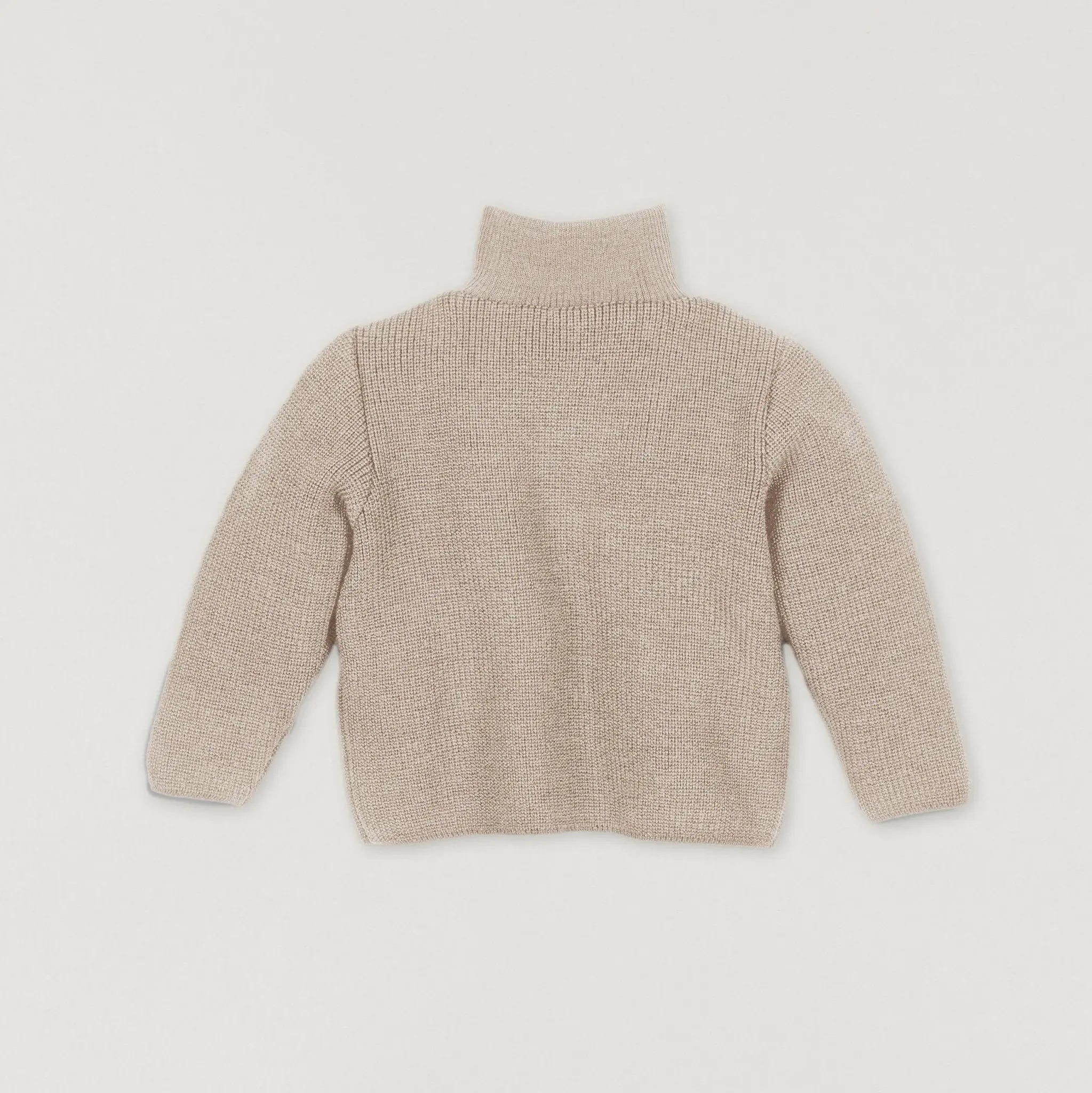 Babybox and Family Halfen Pullover mit Reißverschluss aus Wolle beige 86/92 #farbe_beige