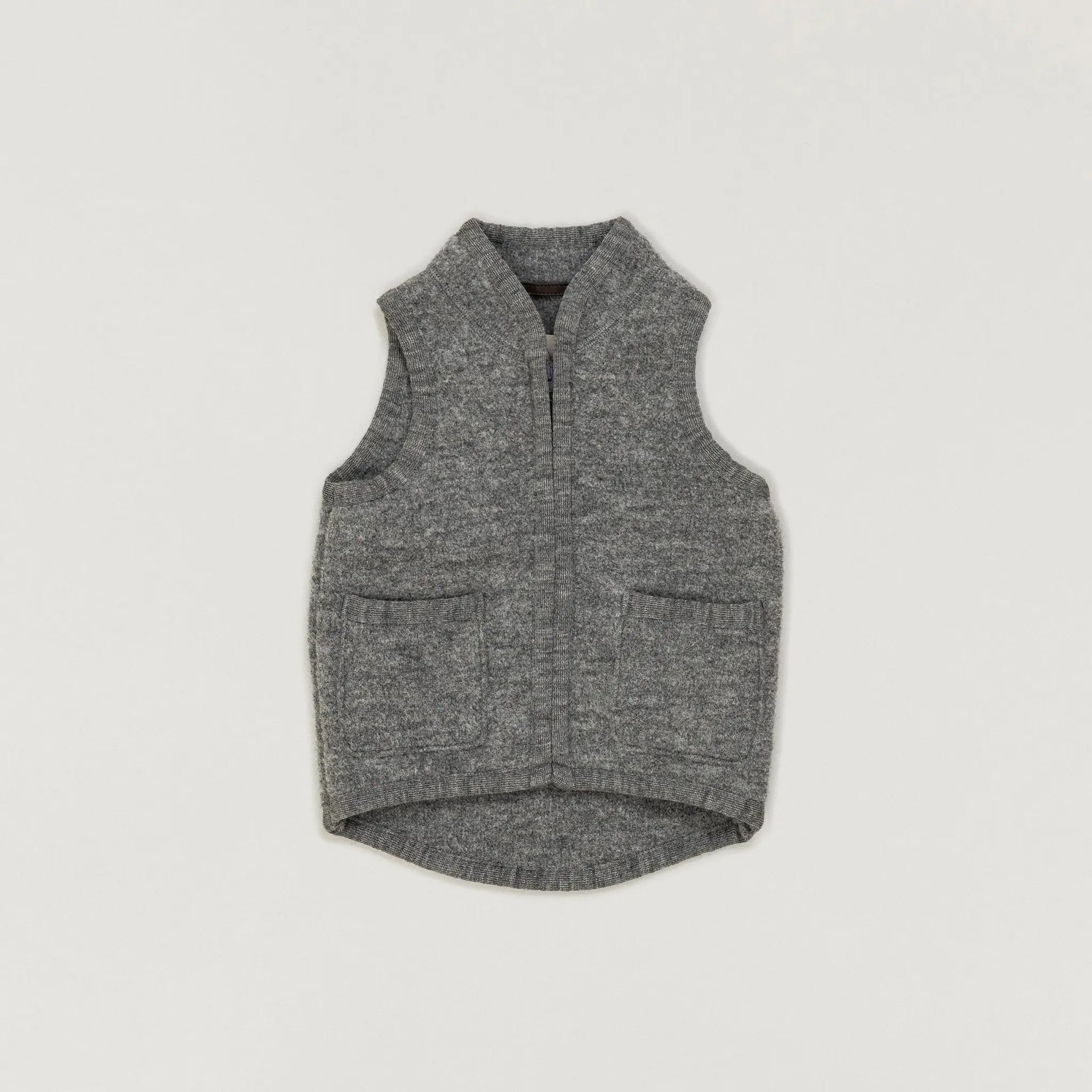 Babybox and Family Halfen Weste aus Wollwalk grau-h 86/92 #farbe_grau-h