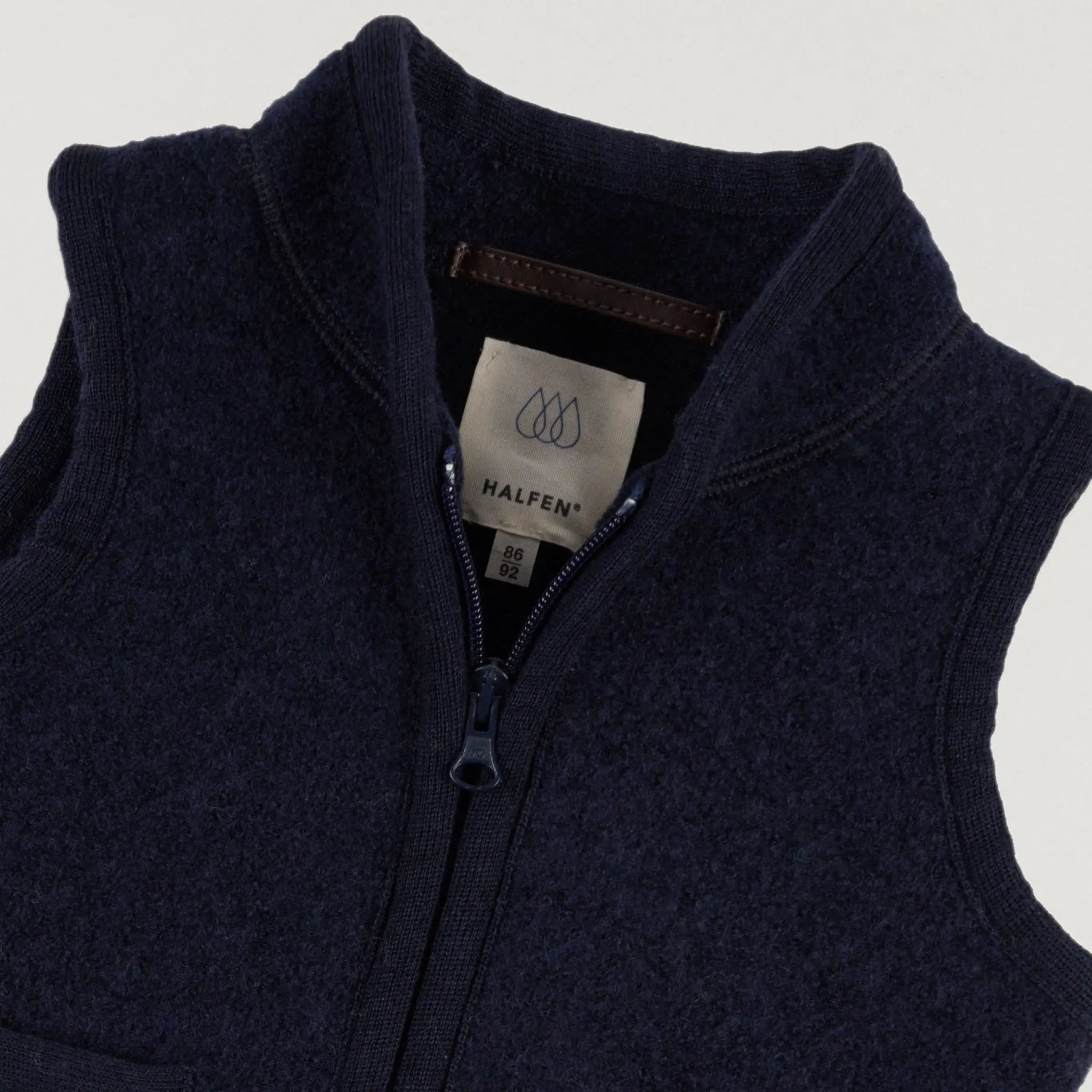 Babybox and Family Halfen Weste aus Wollwalk grau-h 86/92 #farbe_grau-h