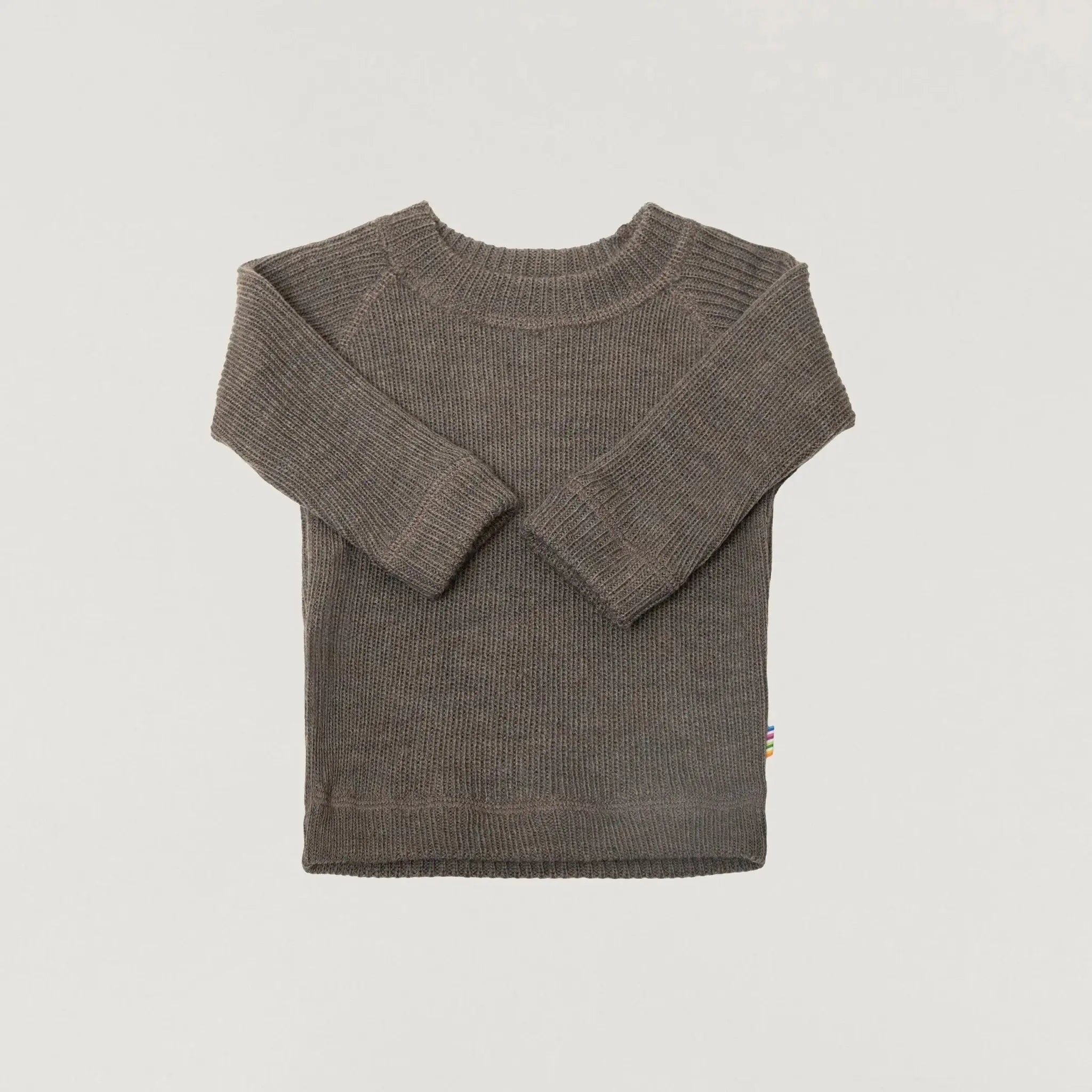 Babybox and Family Joha Rippstrickpullover aus Wolle 56/62 grey-brown-melange-jh #farbe_56/62
