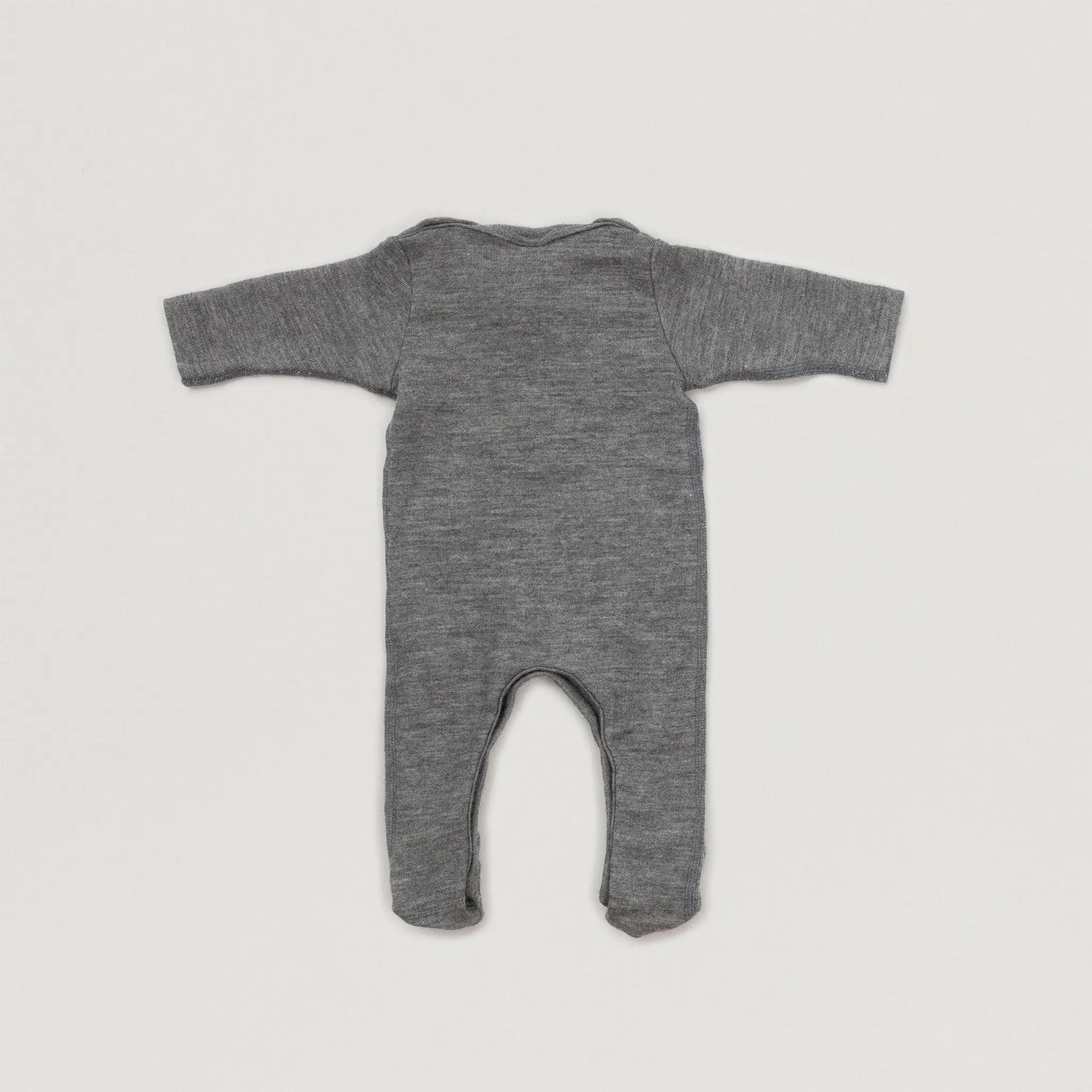 Babybox and Family Lilano Strampler aus Wolle & Seide grau-l 50 #farbe_grau-l