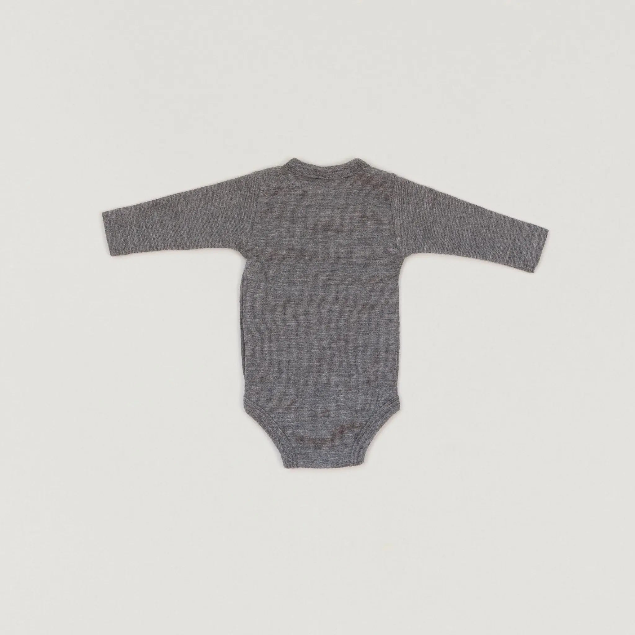 Babybox and Family Lilano Wickelbody aus Wolle & Seide - grau grau-l 56 #farbe_grau-l