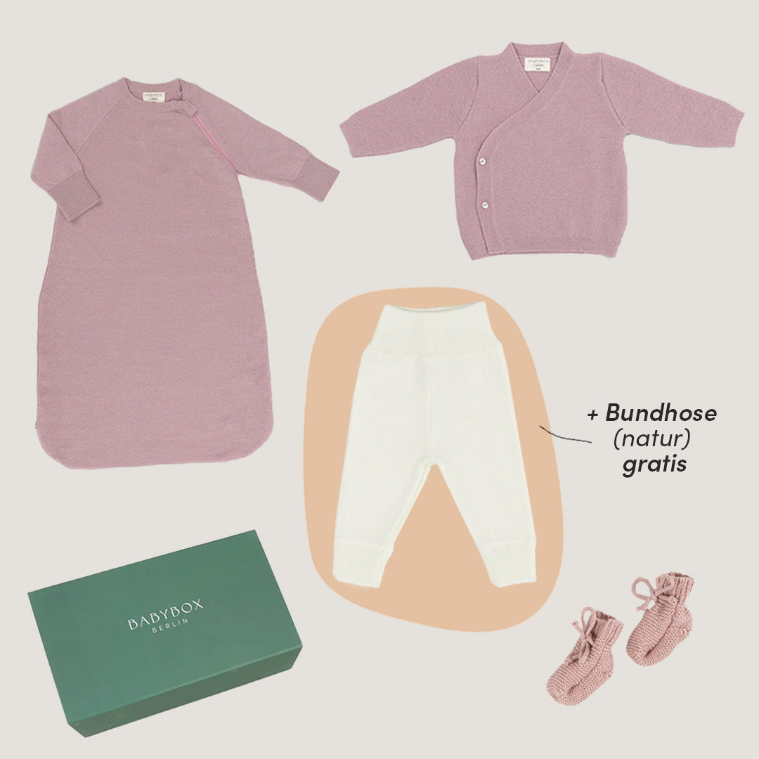 Erstausstattungsbox-creme-rosé-Bundhose-gratis