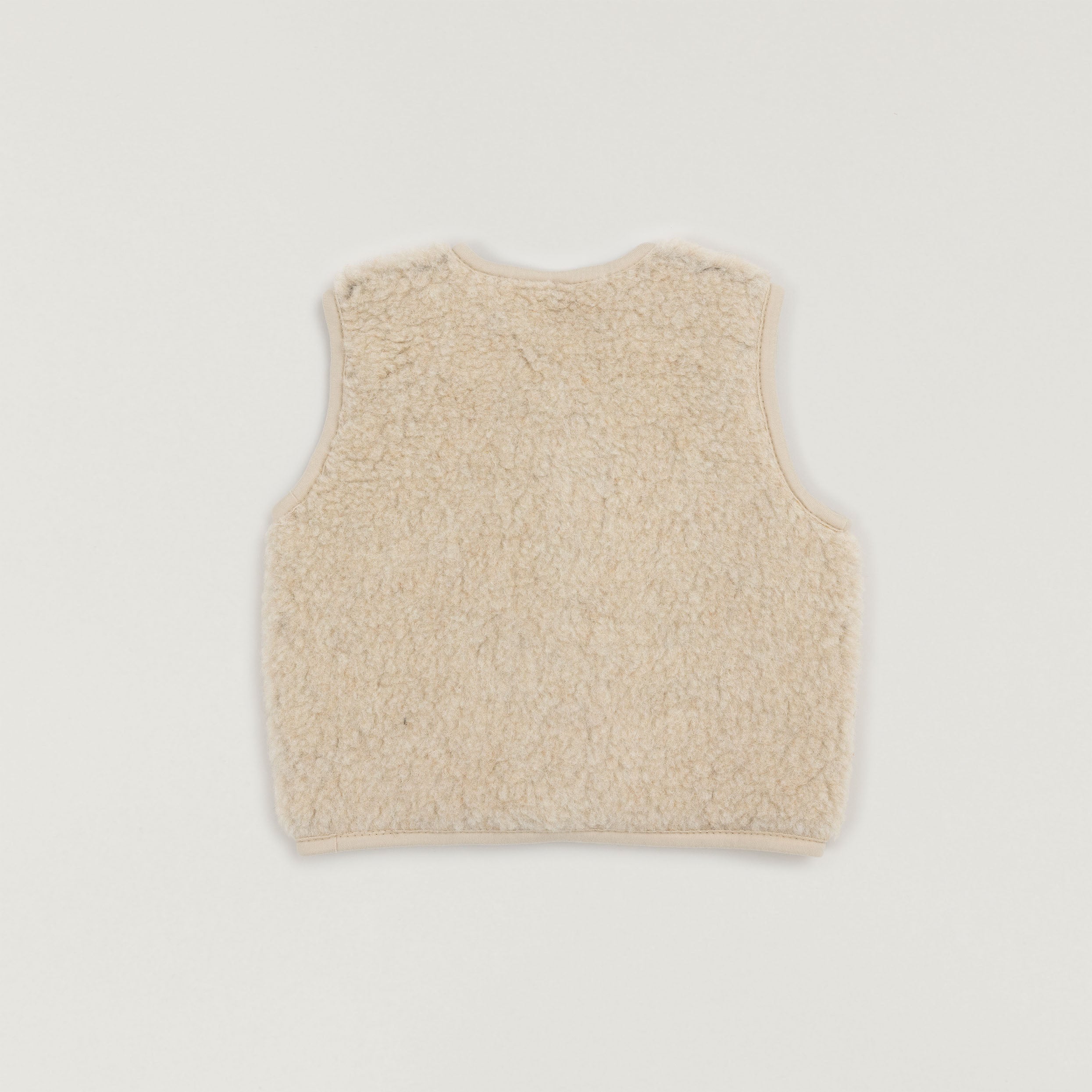 Alwero Weste Wolle Sand Brown Hinten