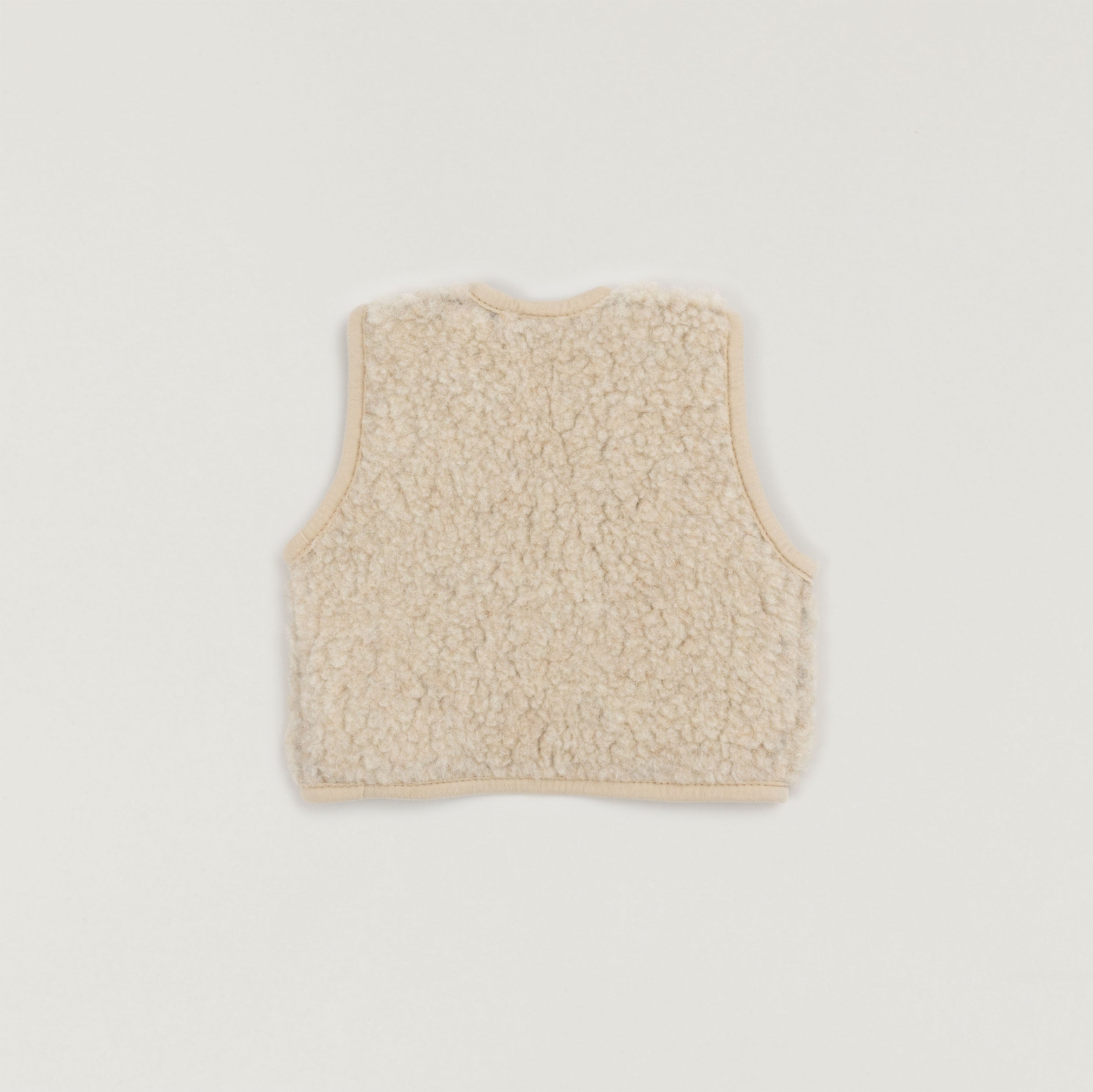 Alwero Weste Wolle Sand Hinten