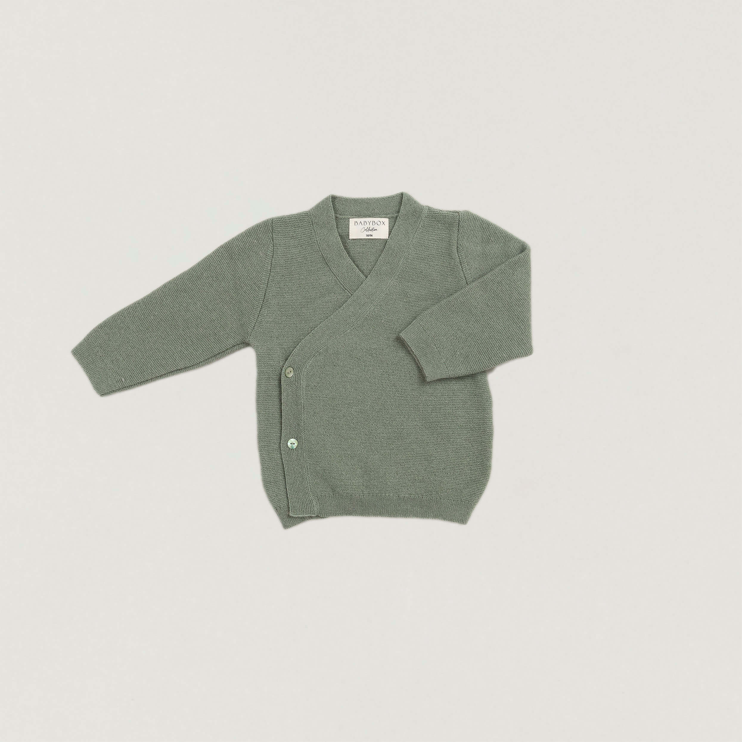 Produktfoto Babybox Collection Schluettli aus Merinowolle in dusty-green
