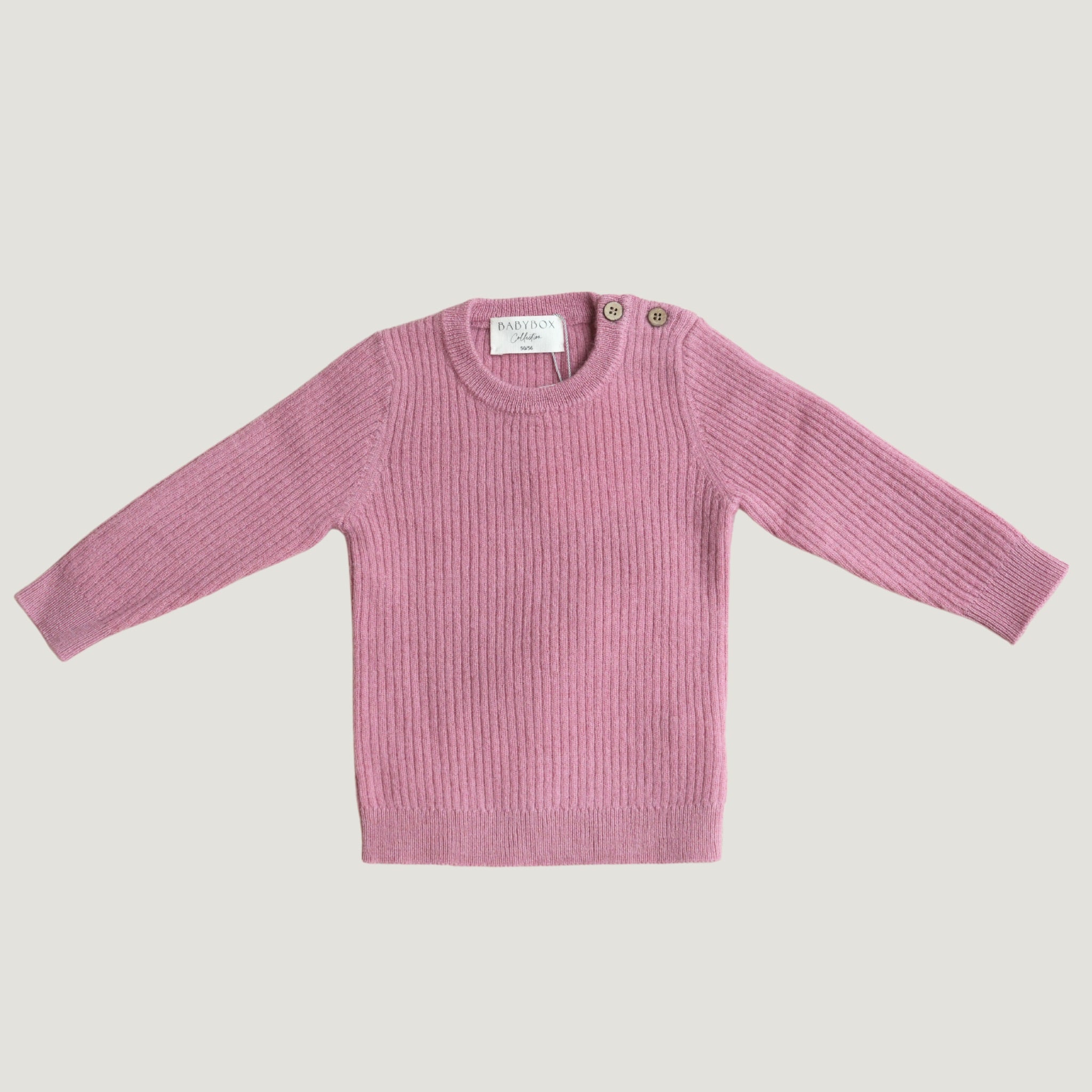 Baby Pullover aus Wolle - Rippstrick