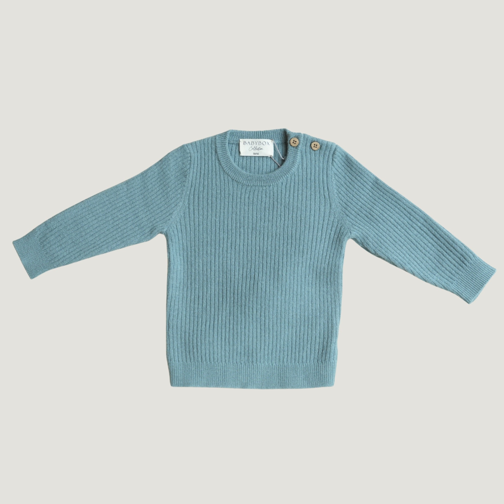 Baby Pullover aus Wolle - Rippstrick
