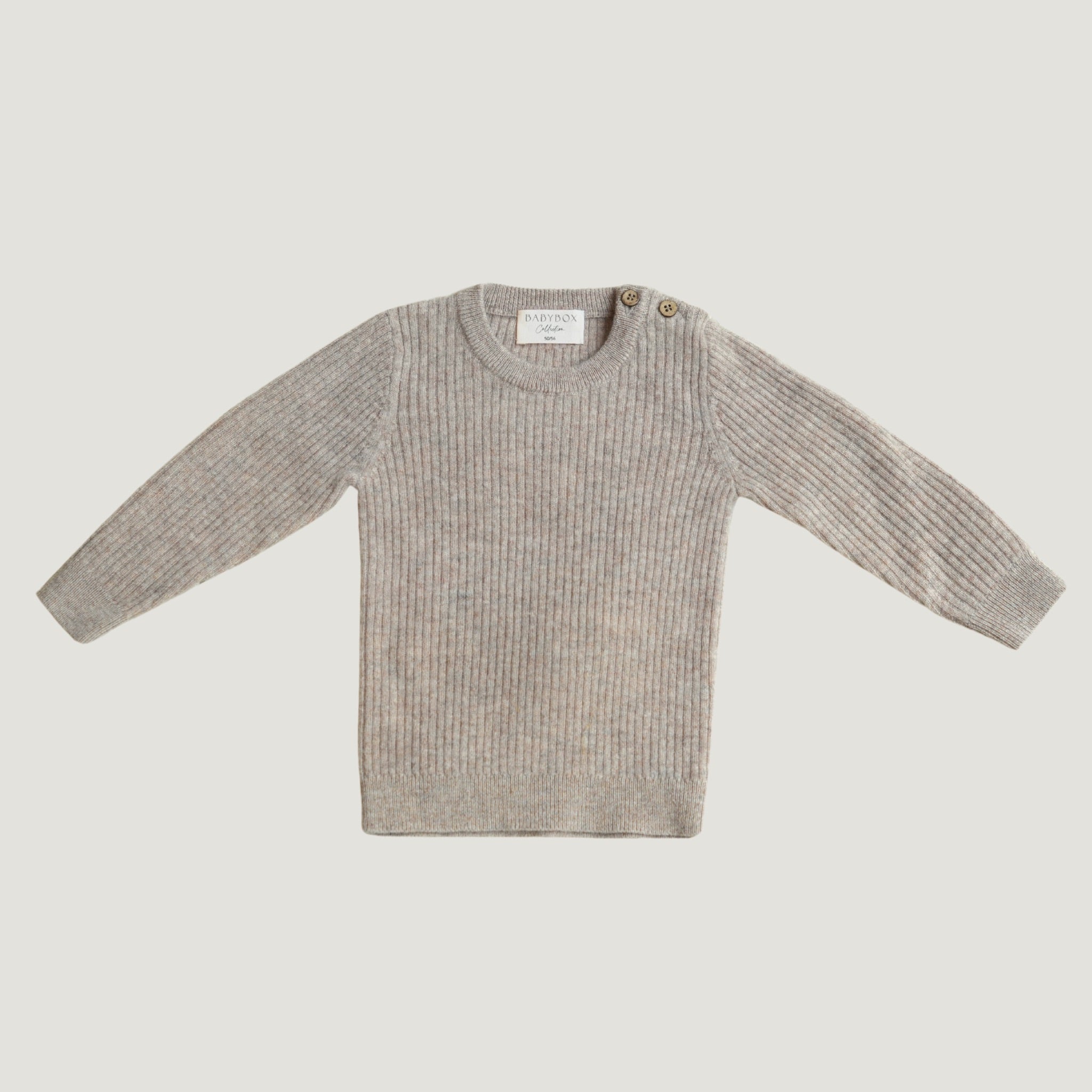 Baby Pullover aus Wolle - Rippstrick