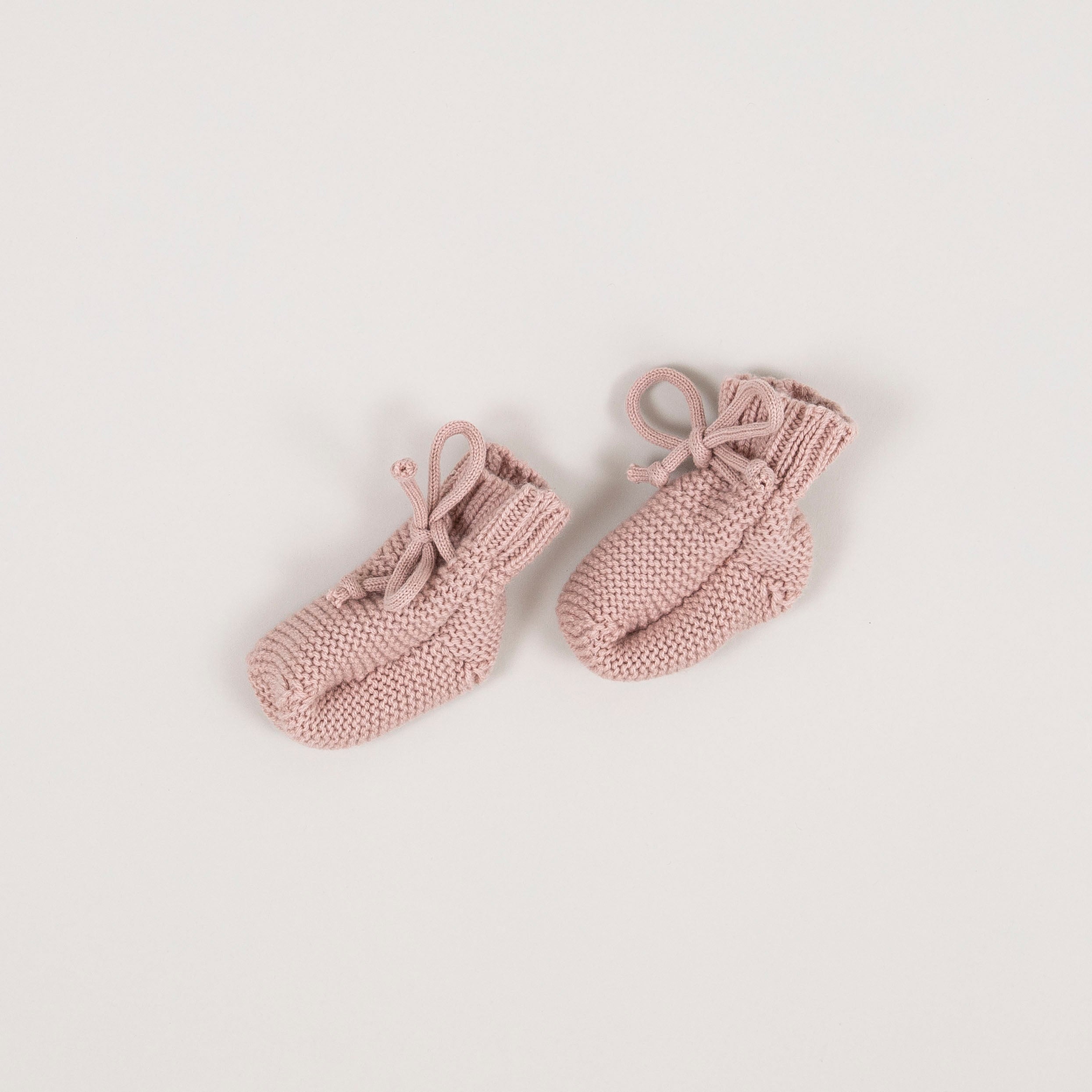 Produktfoto Schuhe aus der Babybox Collection aus Yak & Kaschmir Wolle in der Farbe rose melange