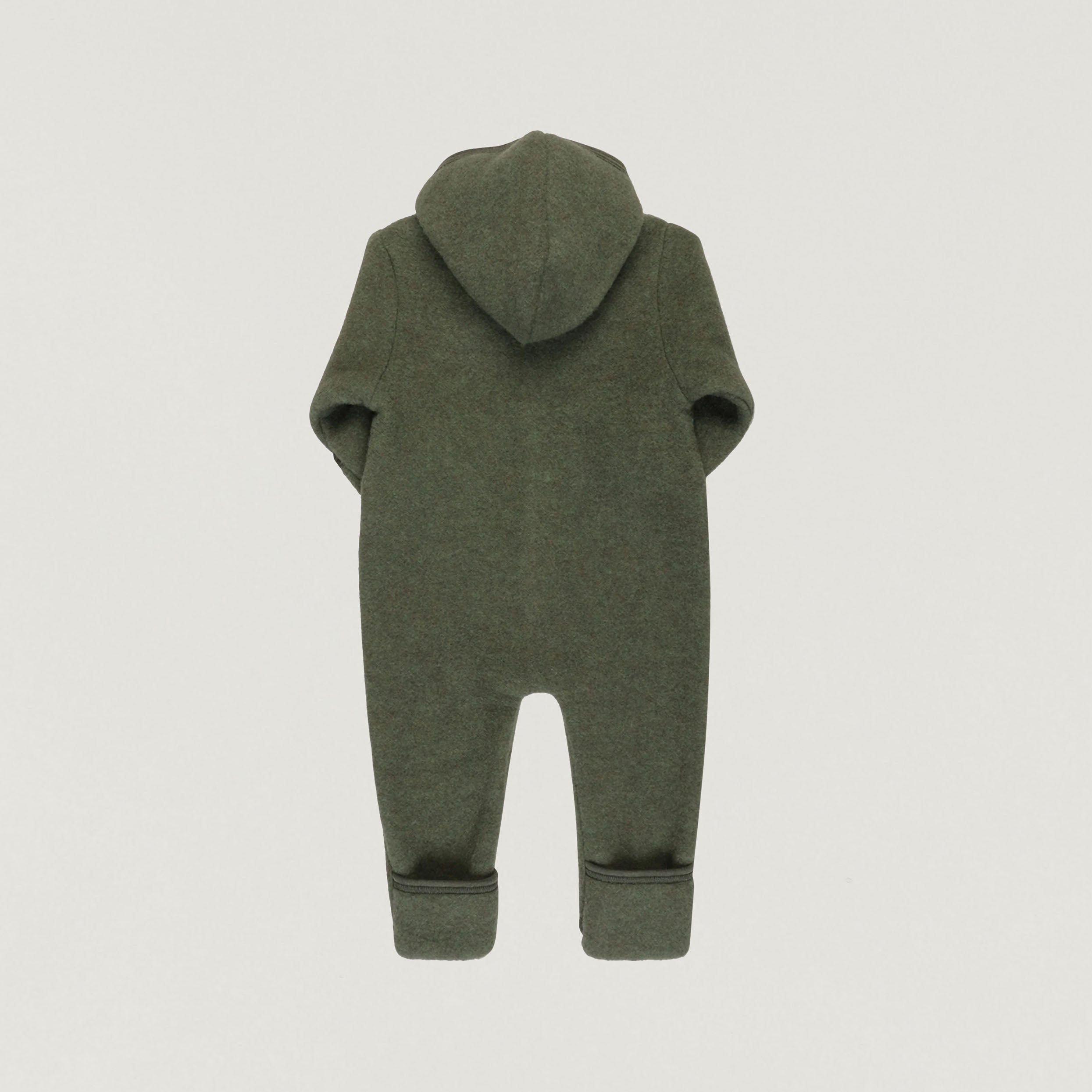 Produktfoto Overall Wollfleece von Engel in der Farbe olive von hinten