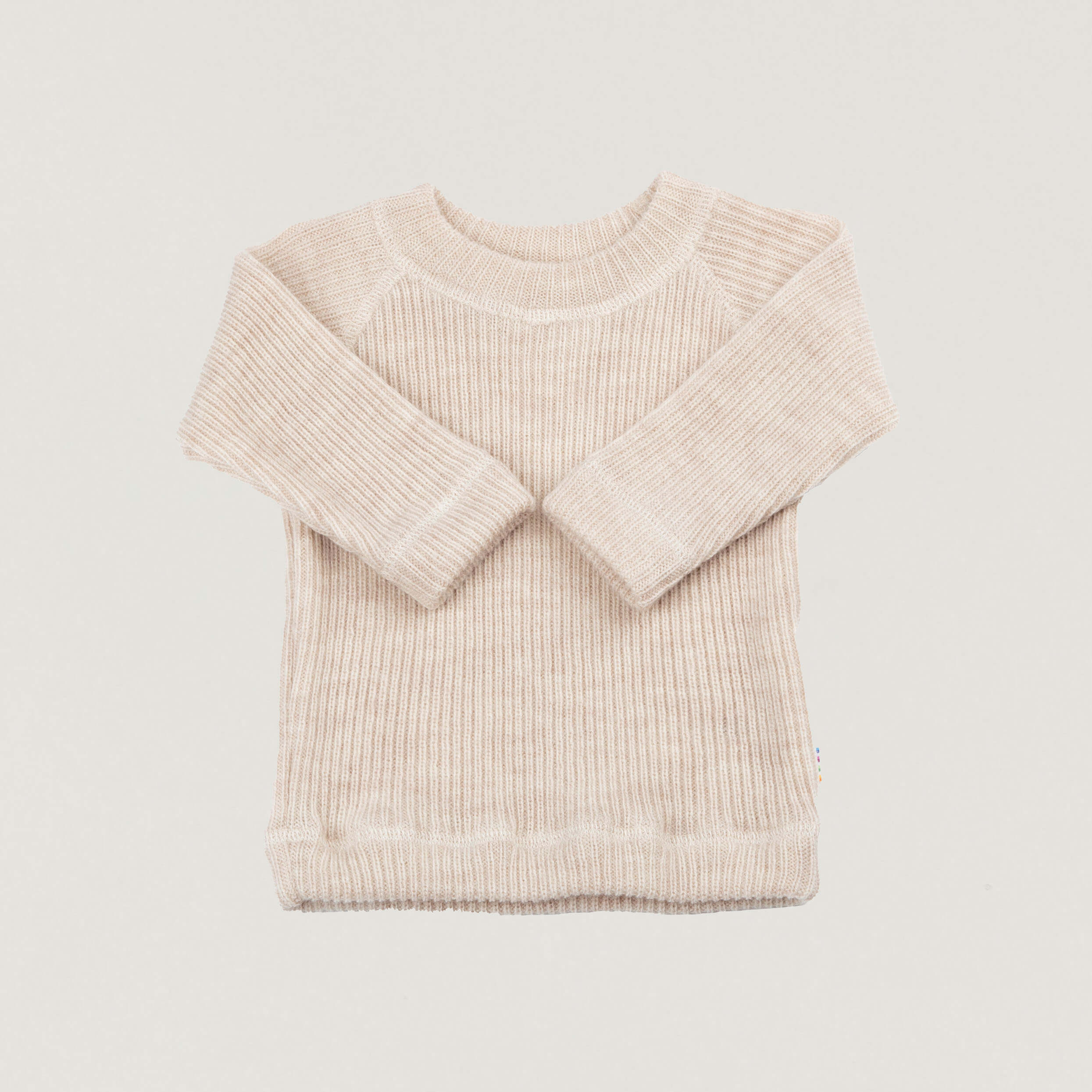 Produktfoto Gerippter Pullover aus Wolle von Joha in der Farbe Creme-Melange