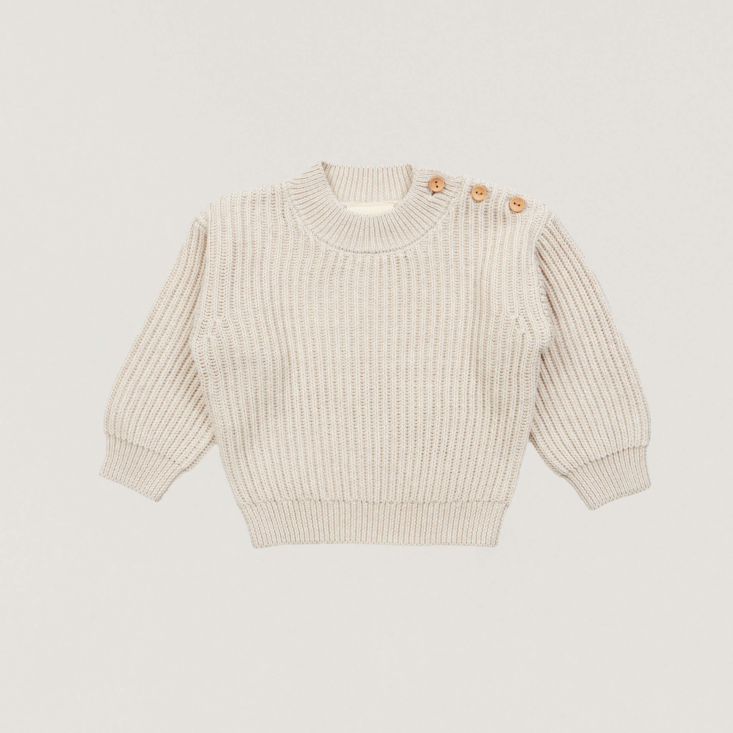 Ribbed knit sweater made from organic cotton