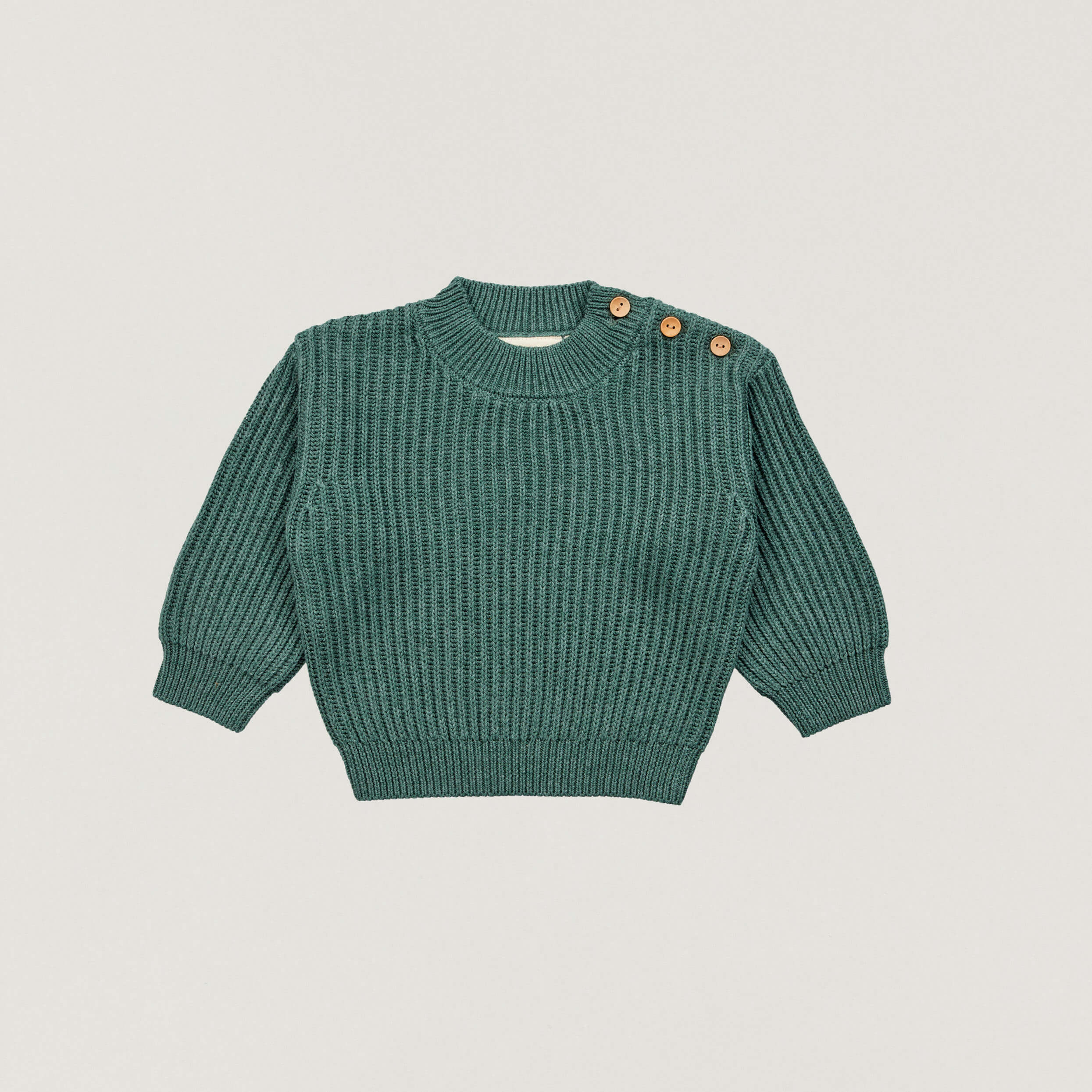 Ribbed knit sweater made from organic cotton