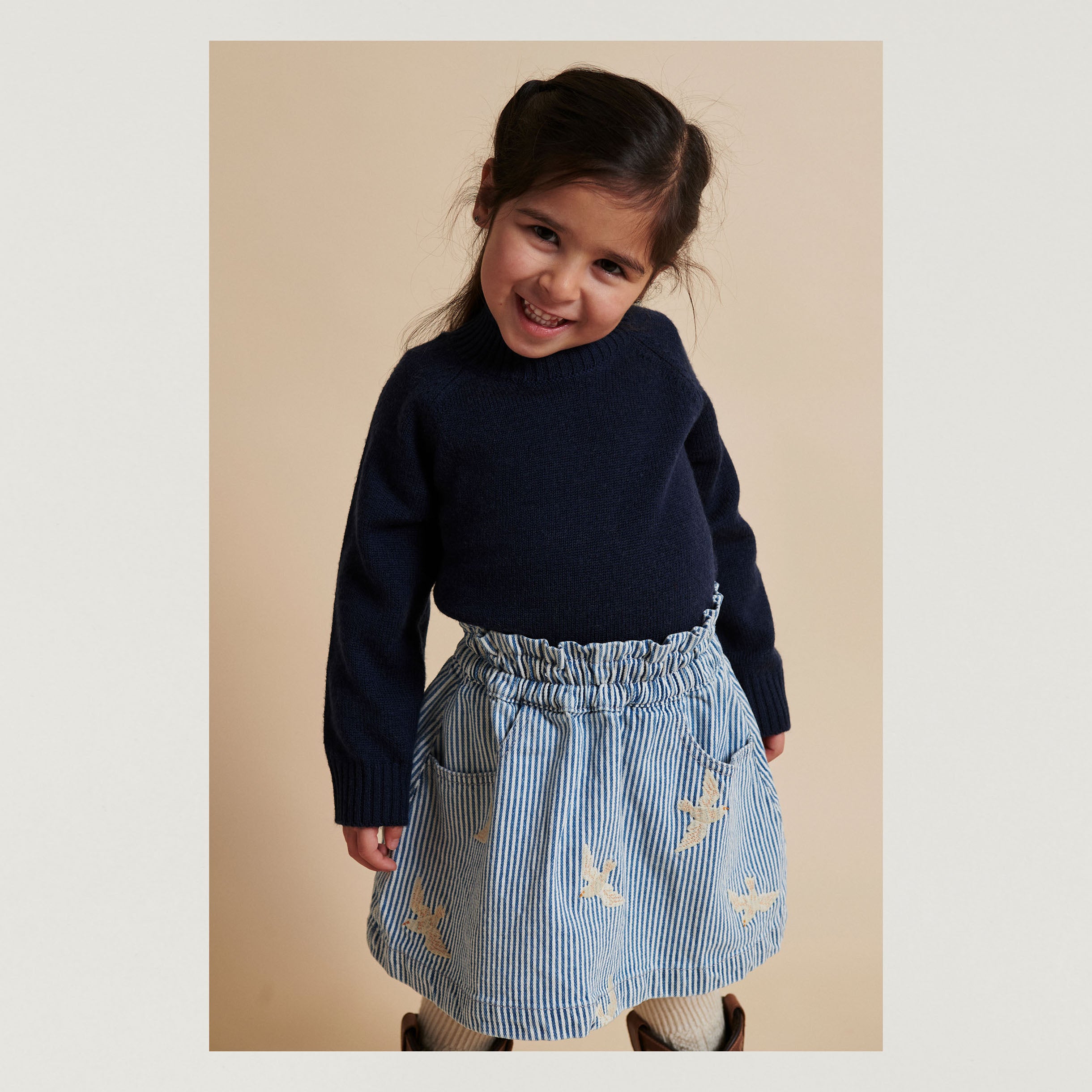 Pullover mit Kragen aus Wolle von Copenhagen Colors in navy