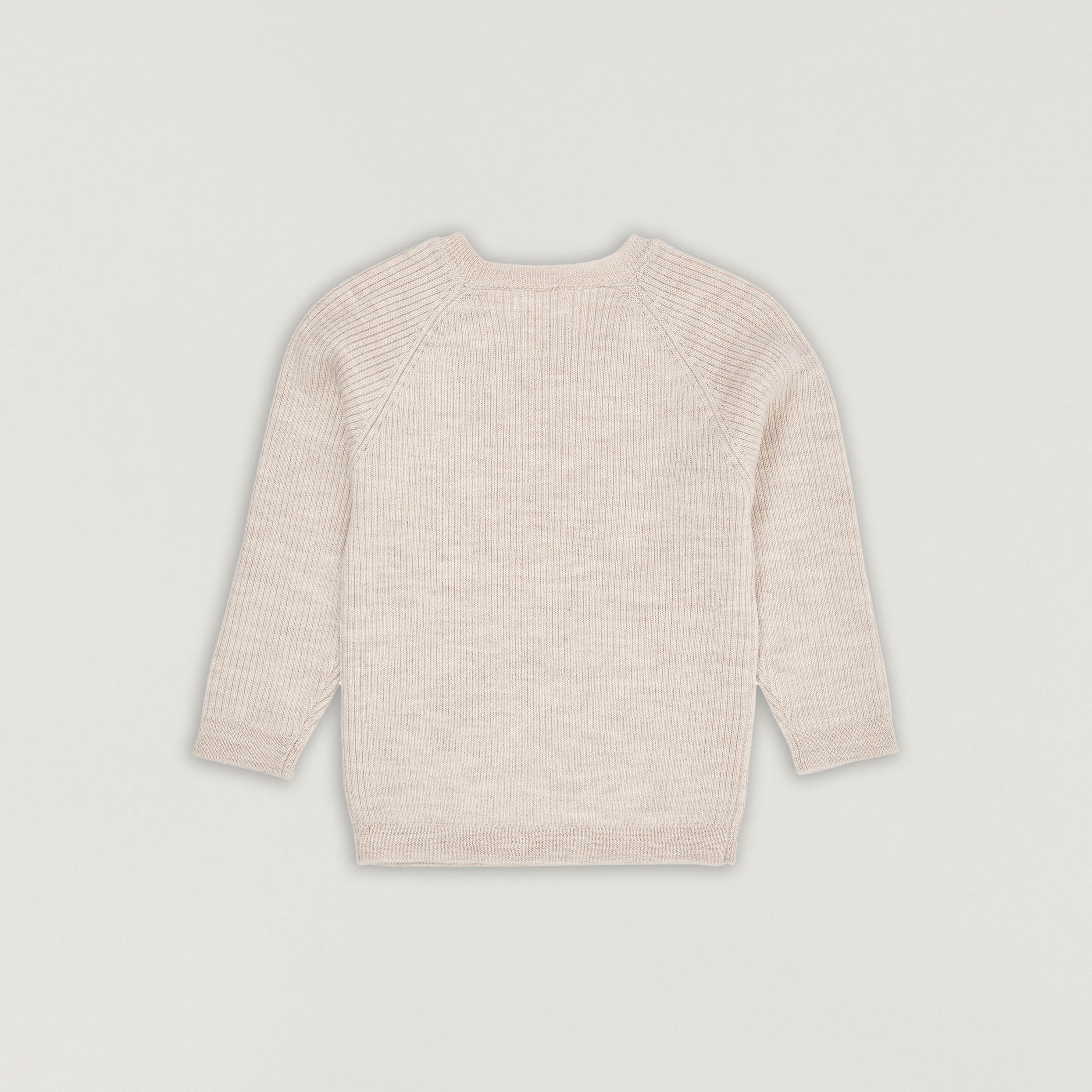 klassischer Rippstrick Pullover aus Wolle von Copenhagen Colors in pale creme melange