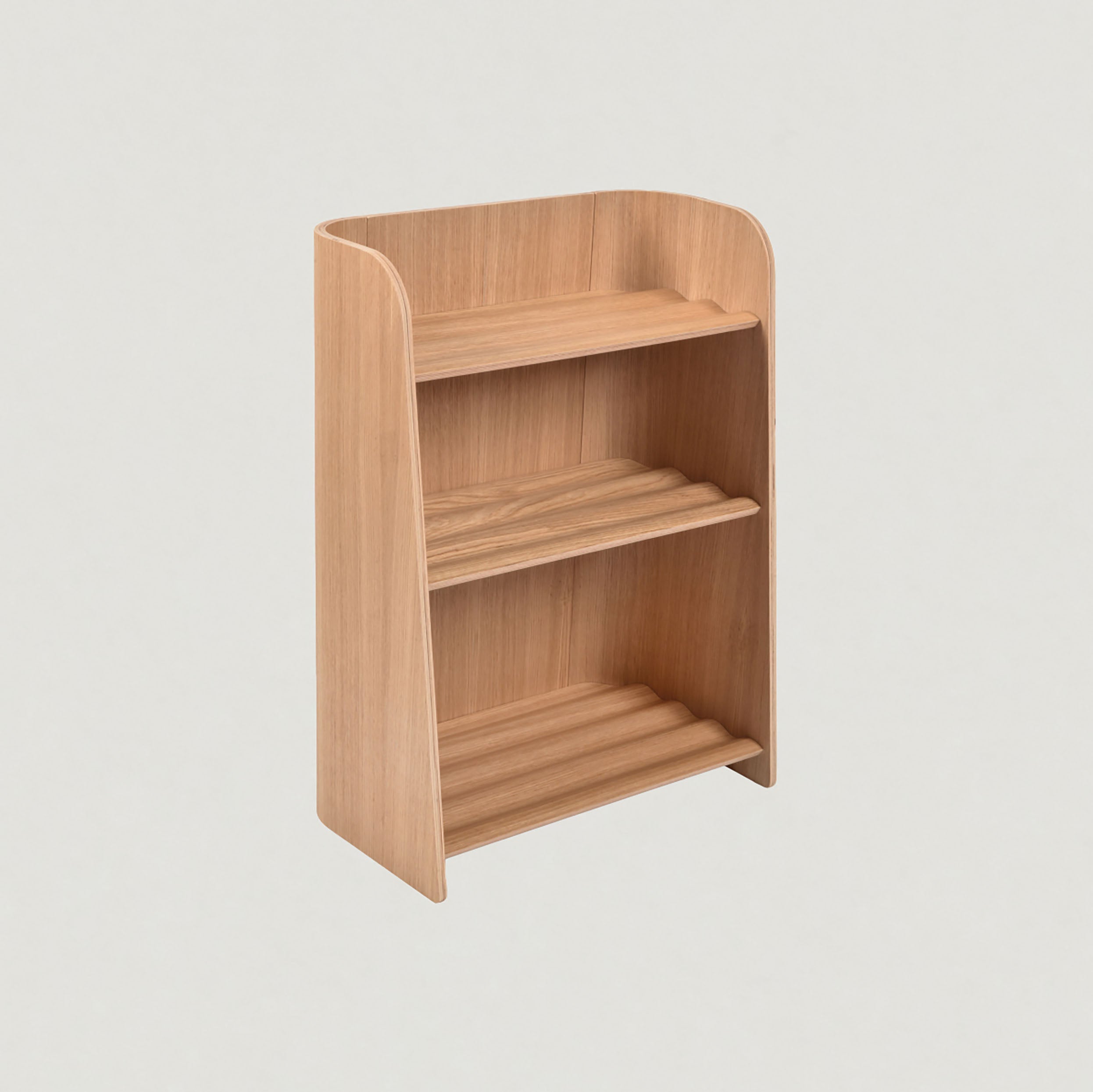 Curvy Bookcase – Montessori Wooden Kids Bookshelf