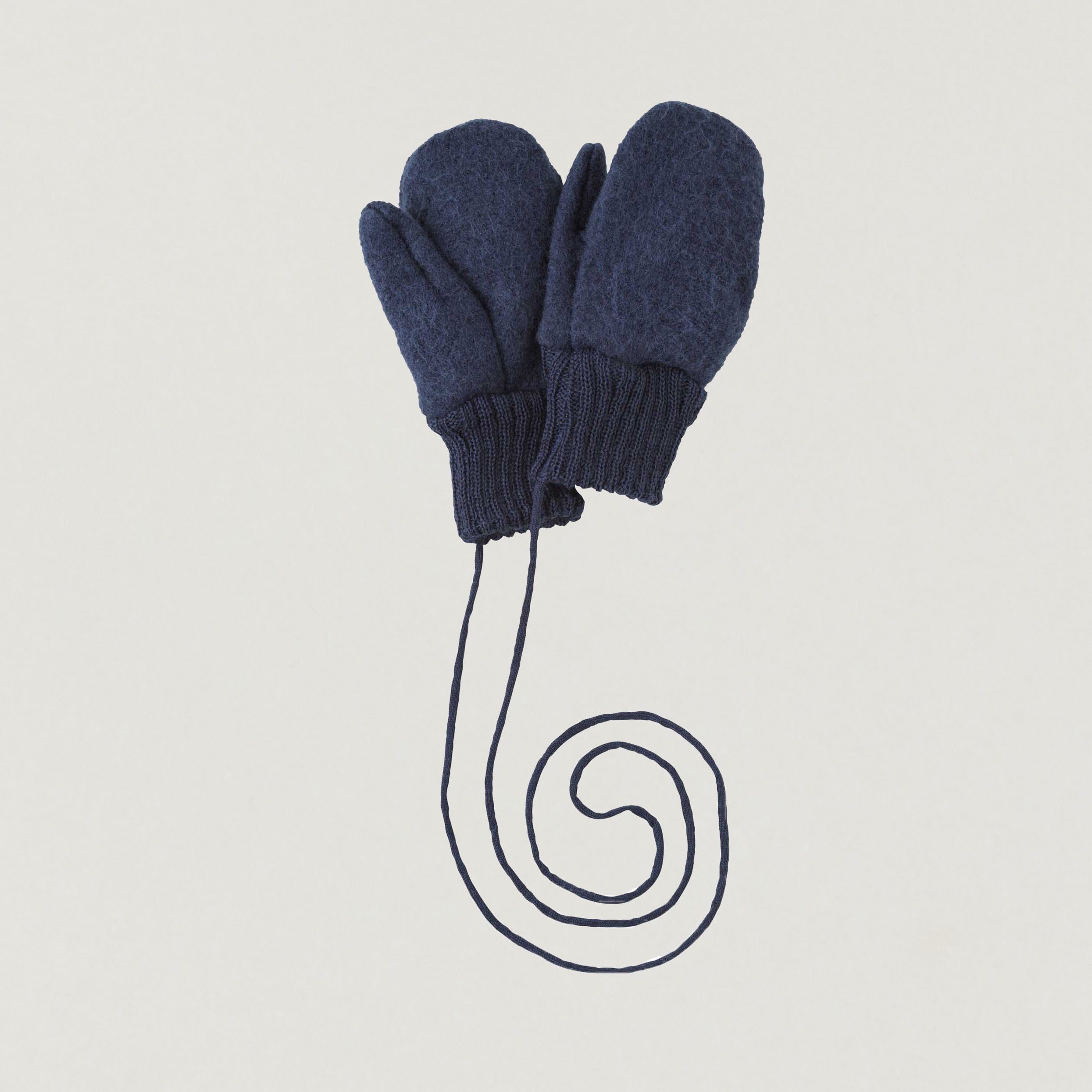 Handschuhe aus Wollwalk von Disana in indigo