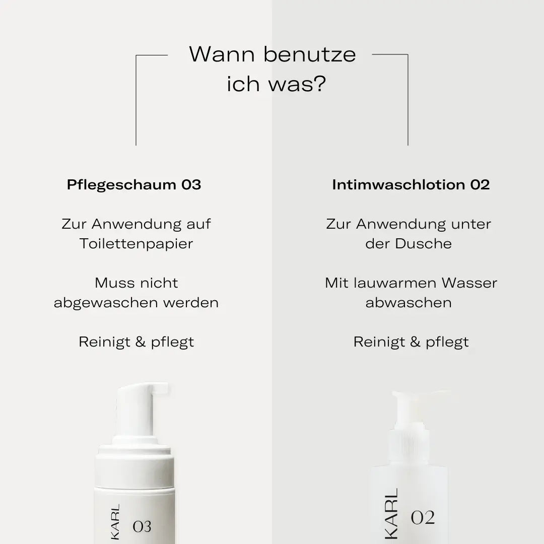 Produktempfehlung Pflegeschaum und Waschlotion