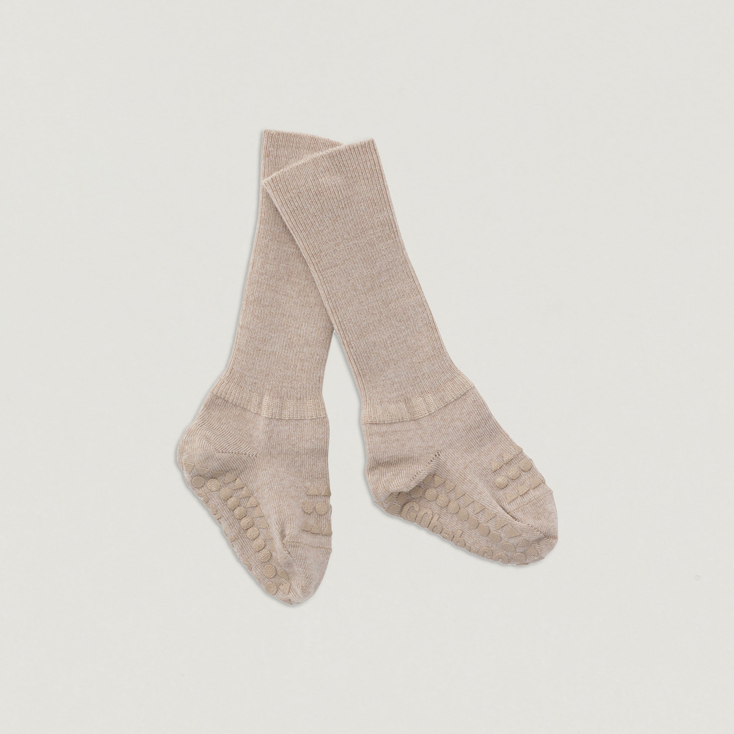Anti-Rutsch Socken aus Wolle von Go Baby Go in sand