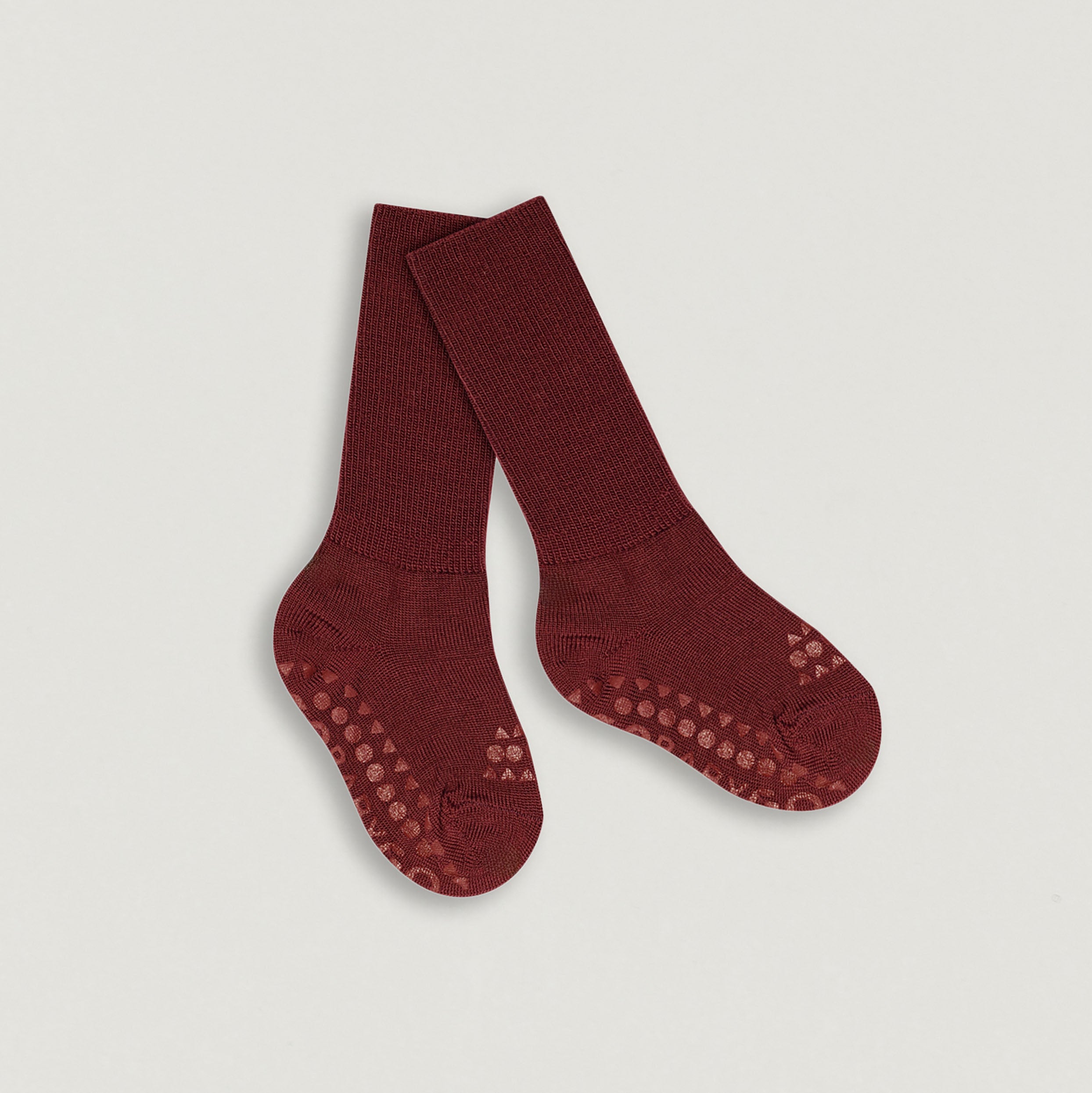 Anti-Rutsch Socken aus Wolle von Go Baby Go in wine red