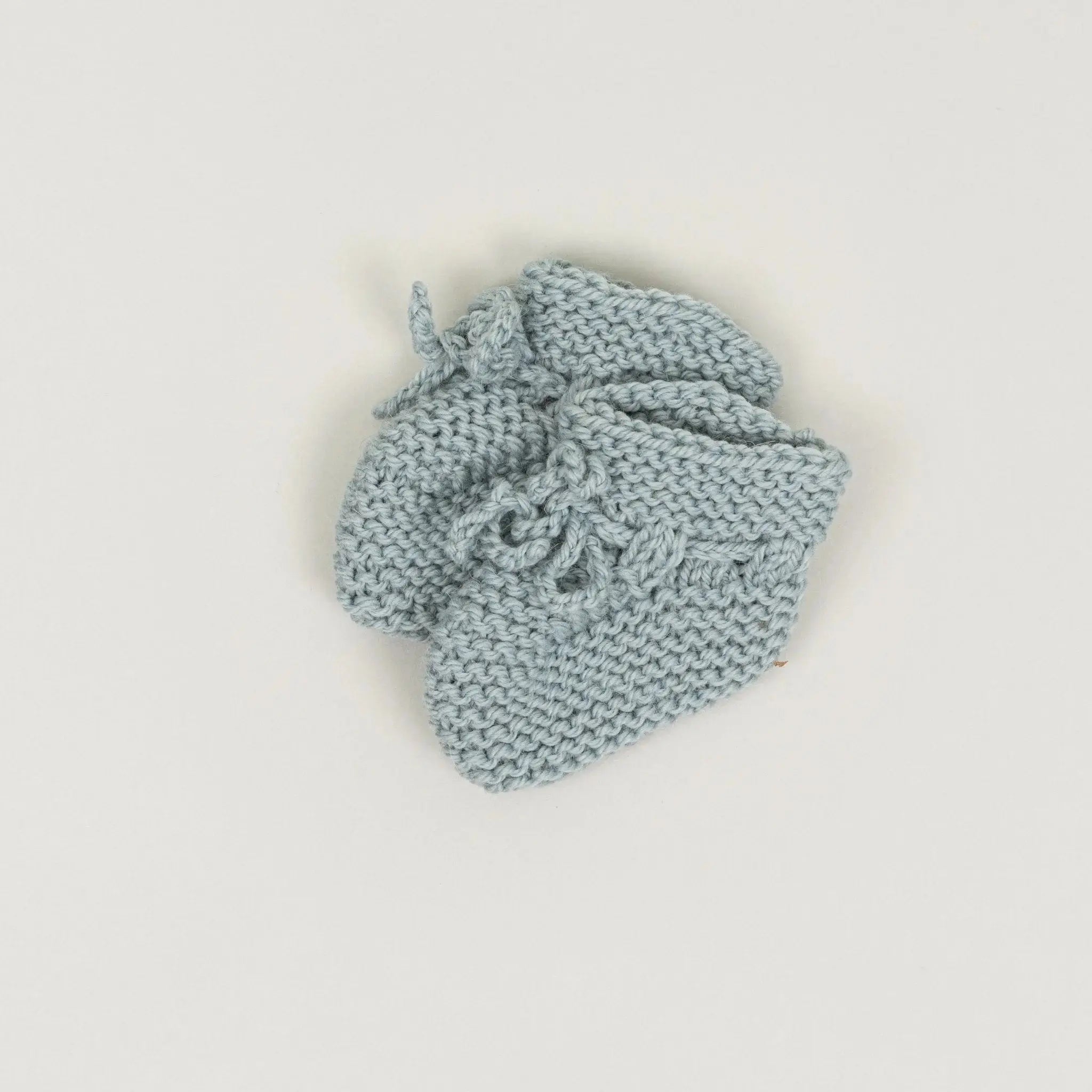 Hand-knitted baby shoes made of wool & alpaca