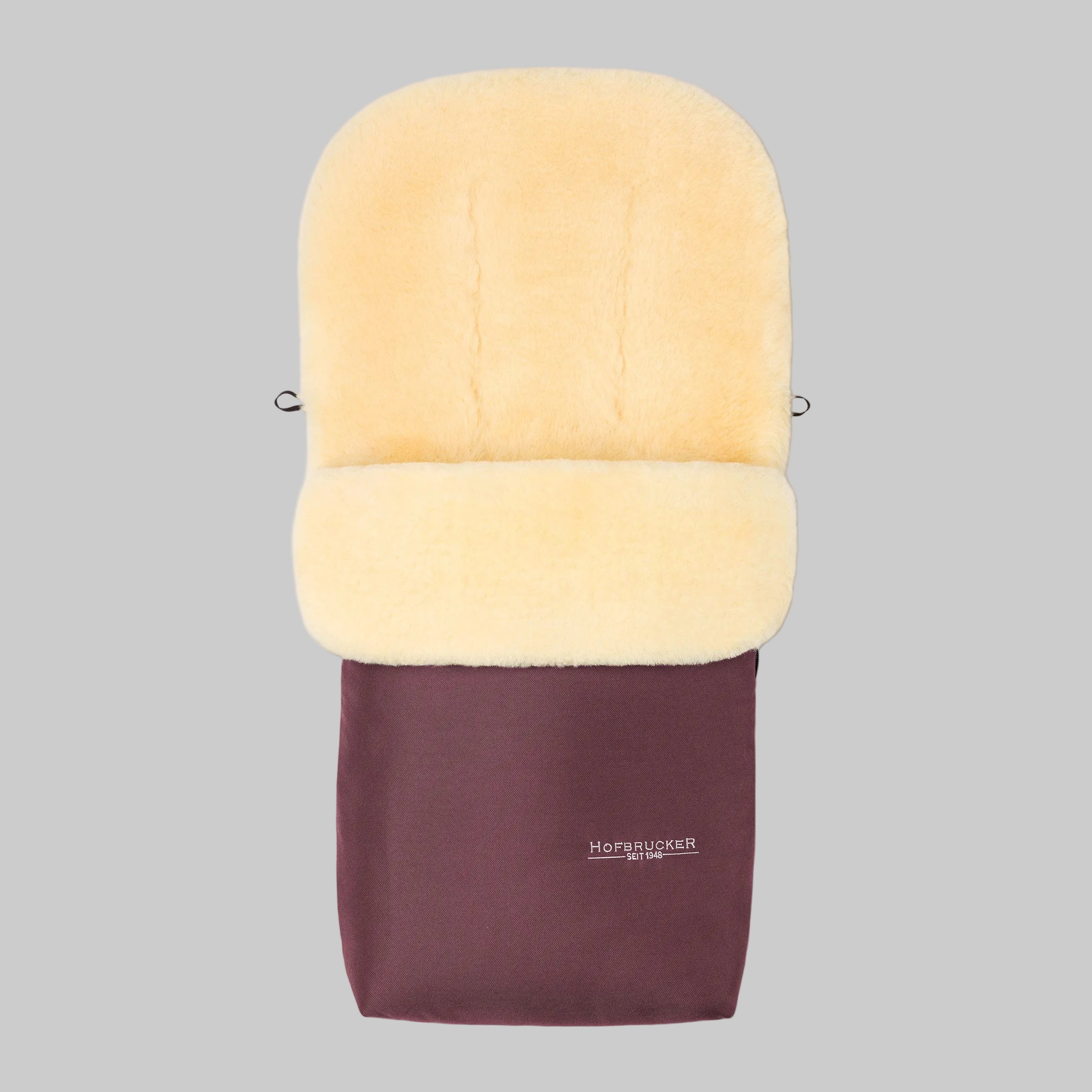 Hofbrucker Lammfell Fußsack Bordeaux