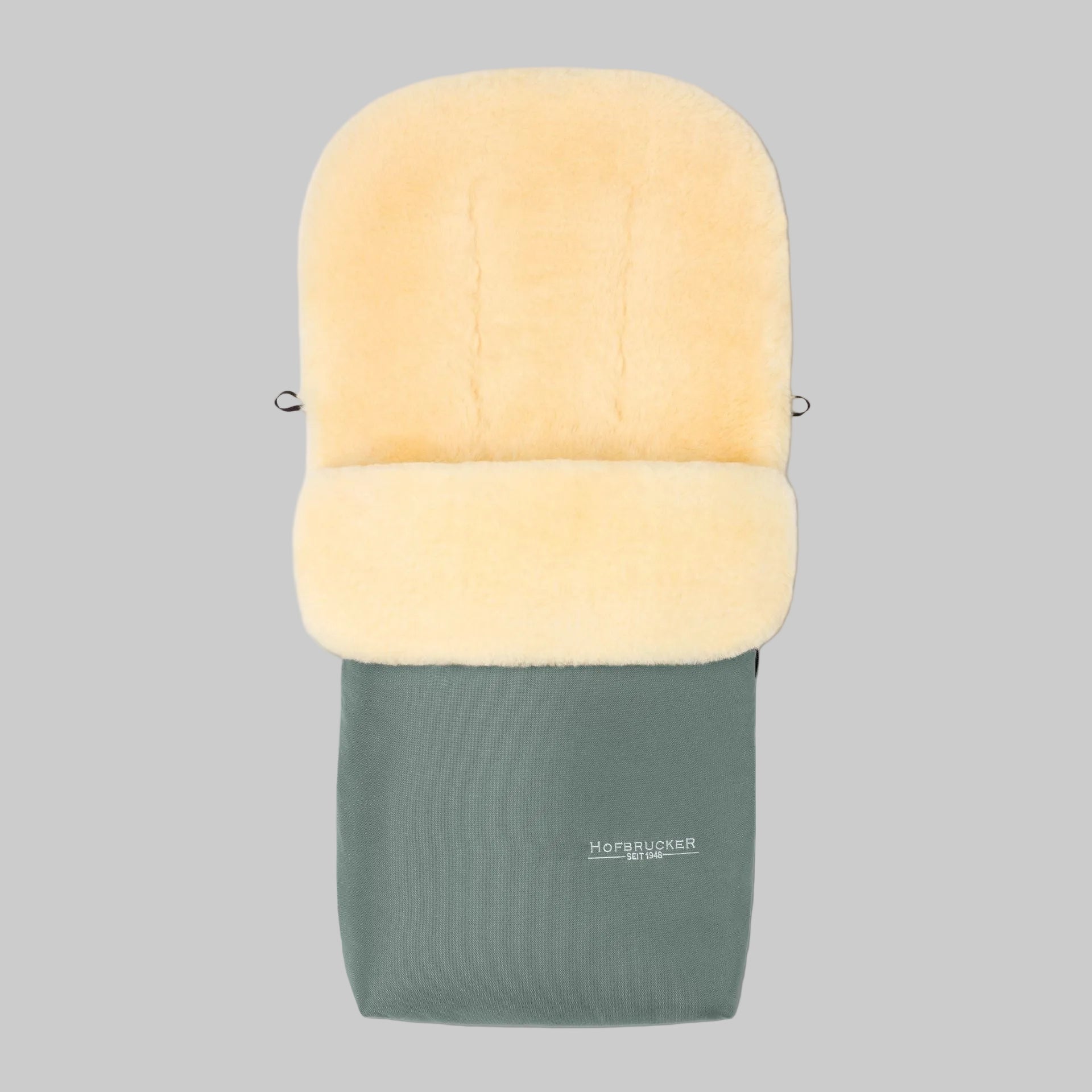 Hofbrucker Lammfell Fußsack lindgrün