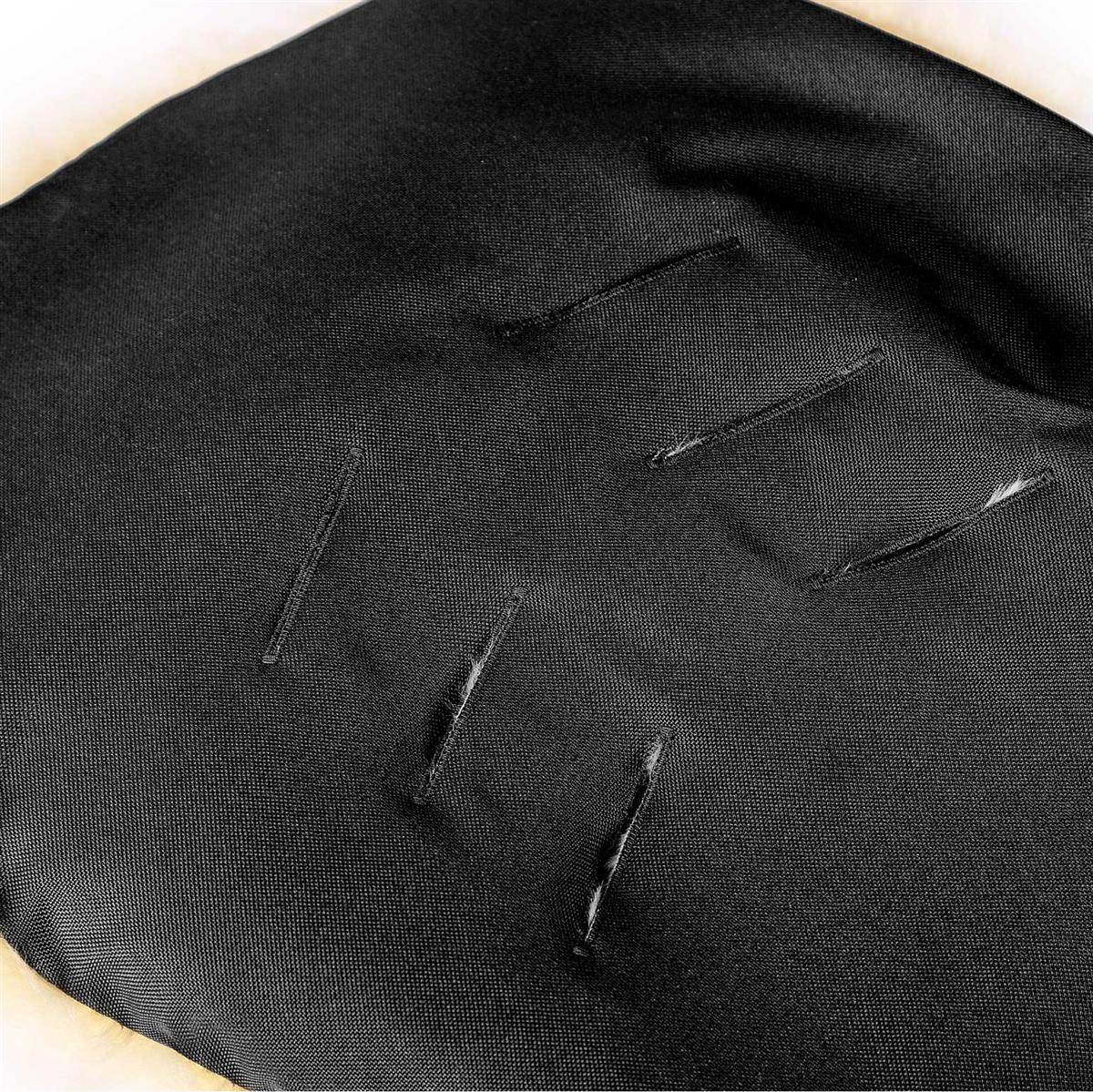 Hofbrucker Lamfell Fusssack für Autoschale Schwarz