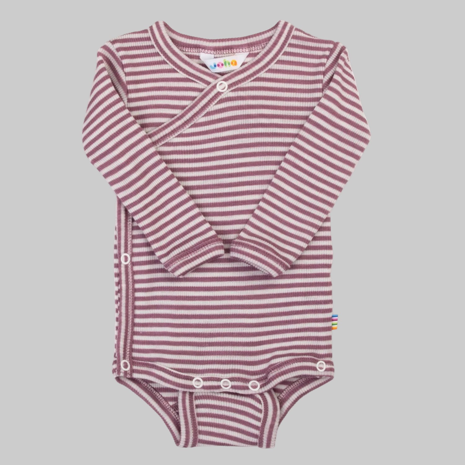Wickelbody Joha Wolle & Seide berry Stripe