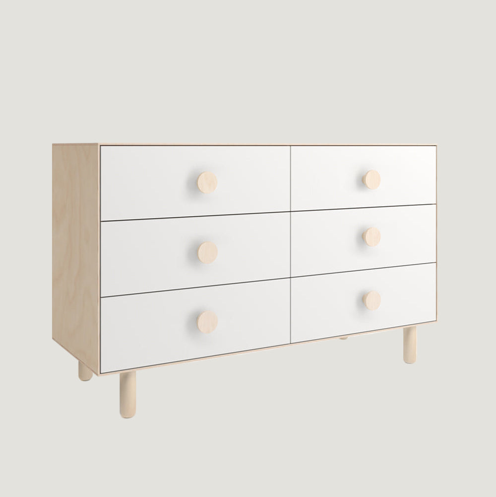 Ouef DOT 6-SCHUBLADEN KOMMODE — Birke Natur