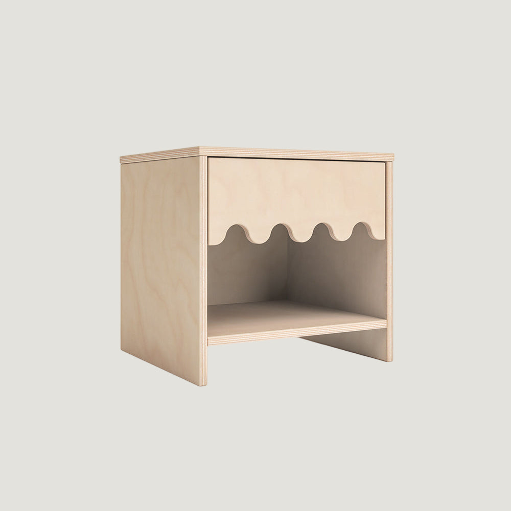 Oeuf Moss Nachttisch Birke Natur