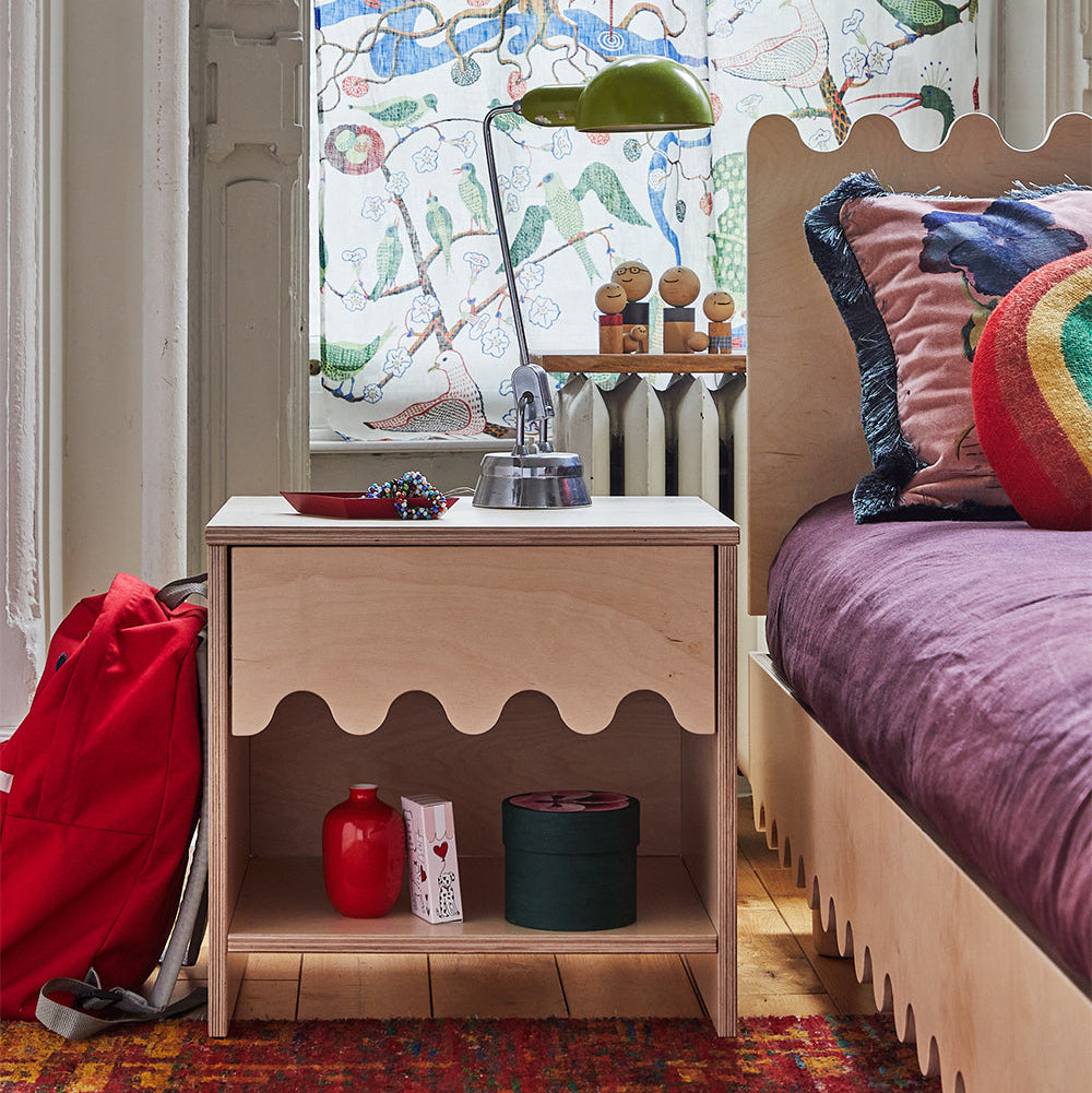 Oeuf Moss Nachttisch Birke Natur