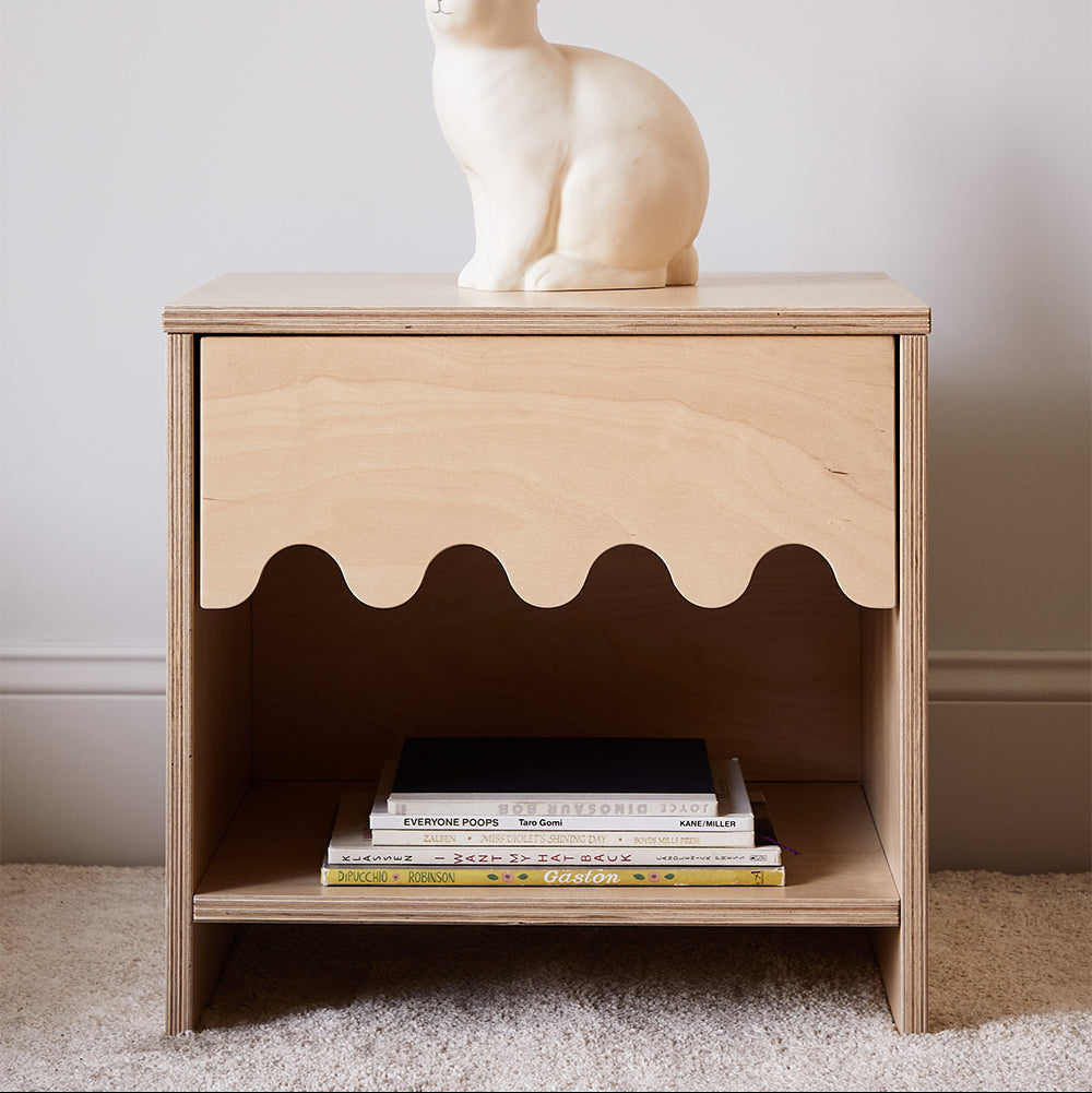 Oeuf Moss Nachttisch Birke Natur