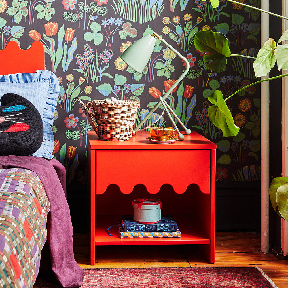 Oeuf Moss-Nightstand Red