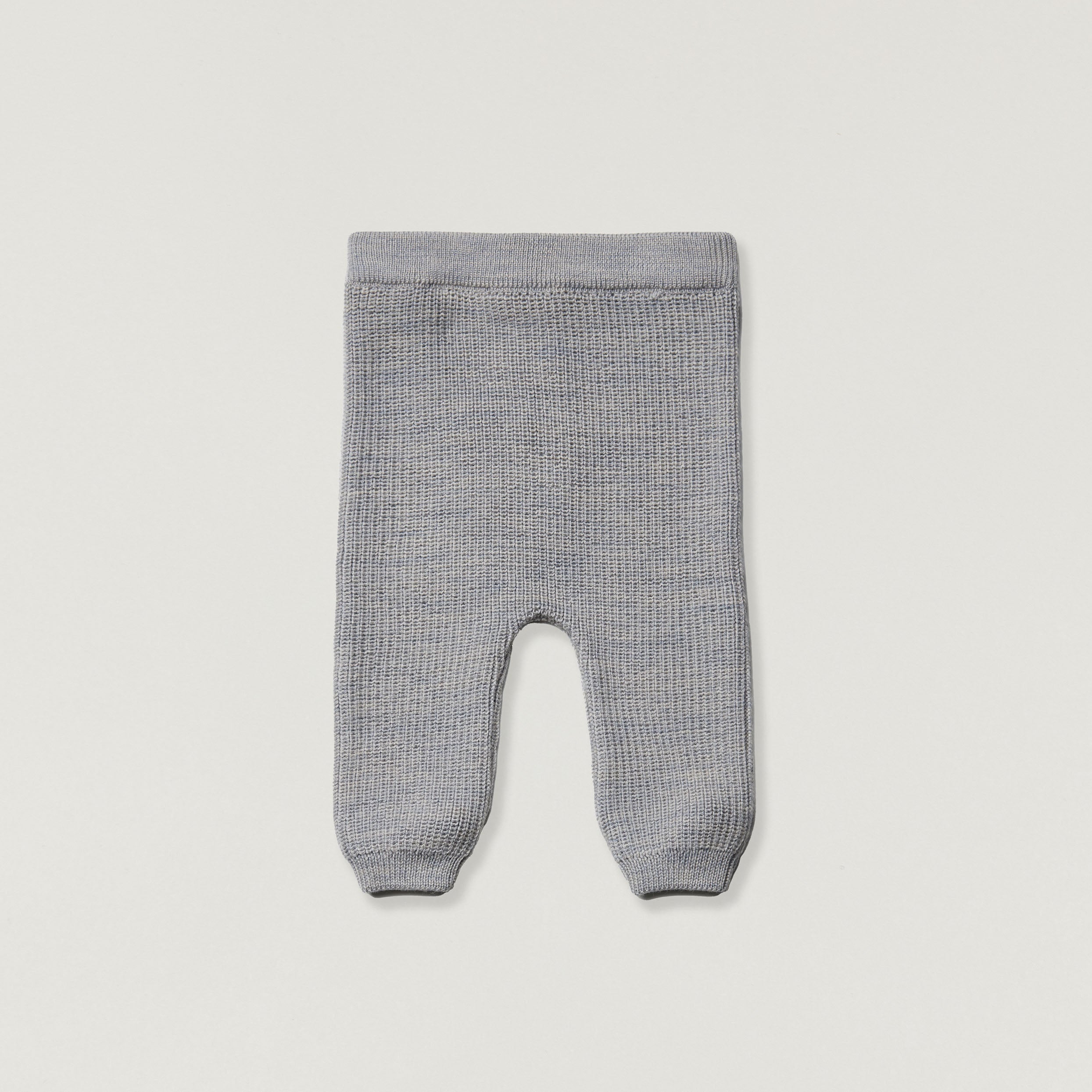 Pant im Perfangstrick aus Wolle von Puri Organics in grau melange
