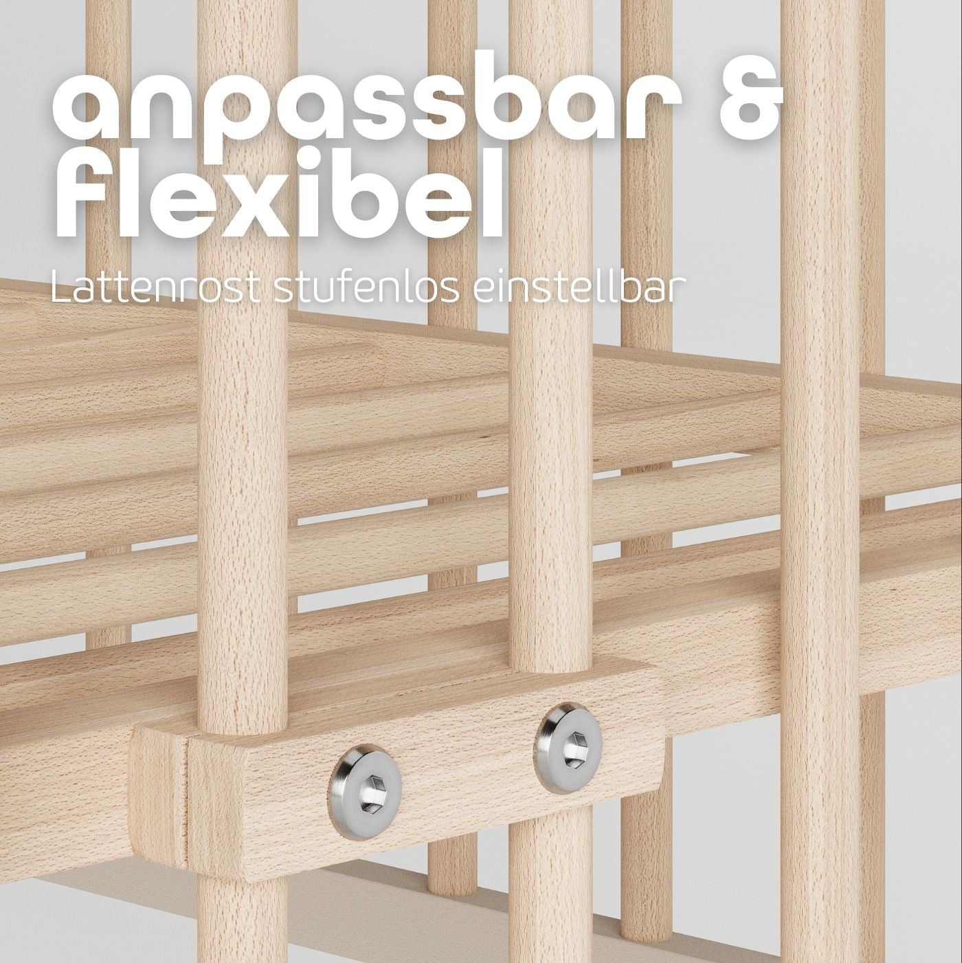 Sämann Beistellbett Natur Lattenrost