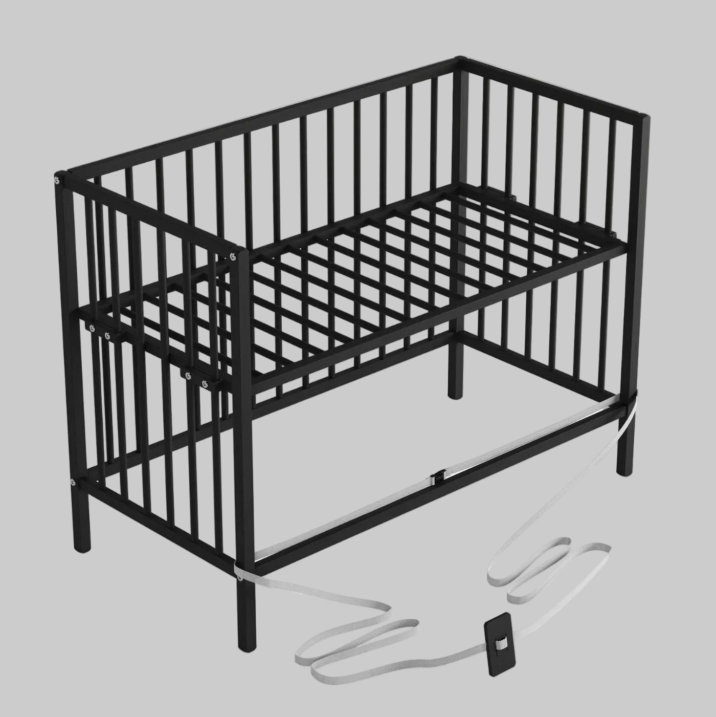 Sämann Beistellbett schwarz