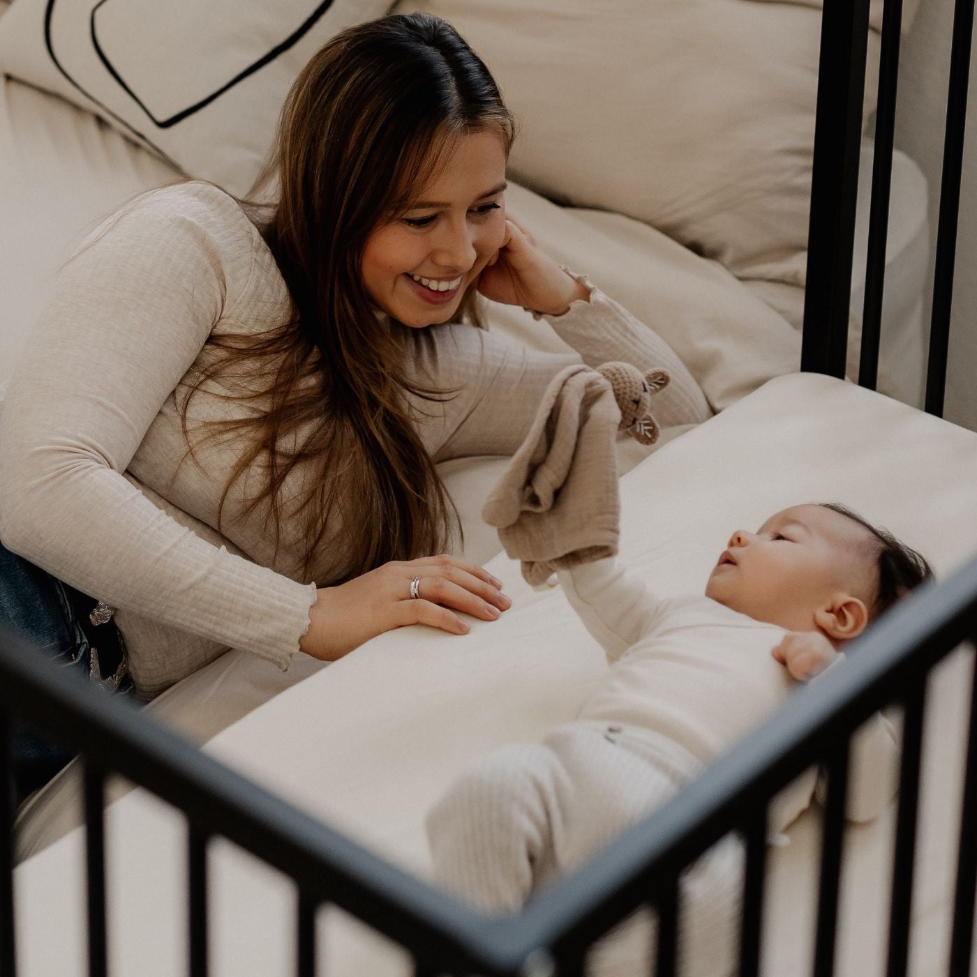 Sämann Beistellbett schwarz Mood